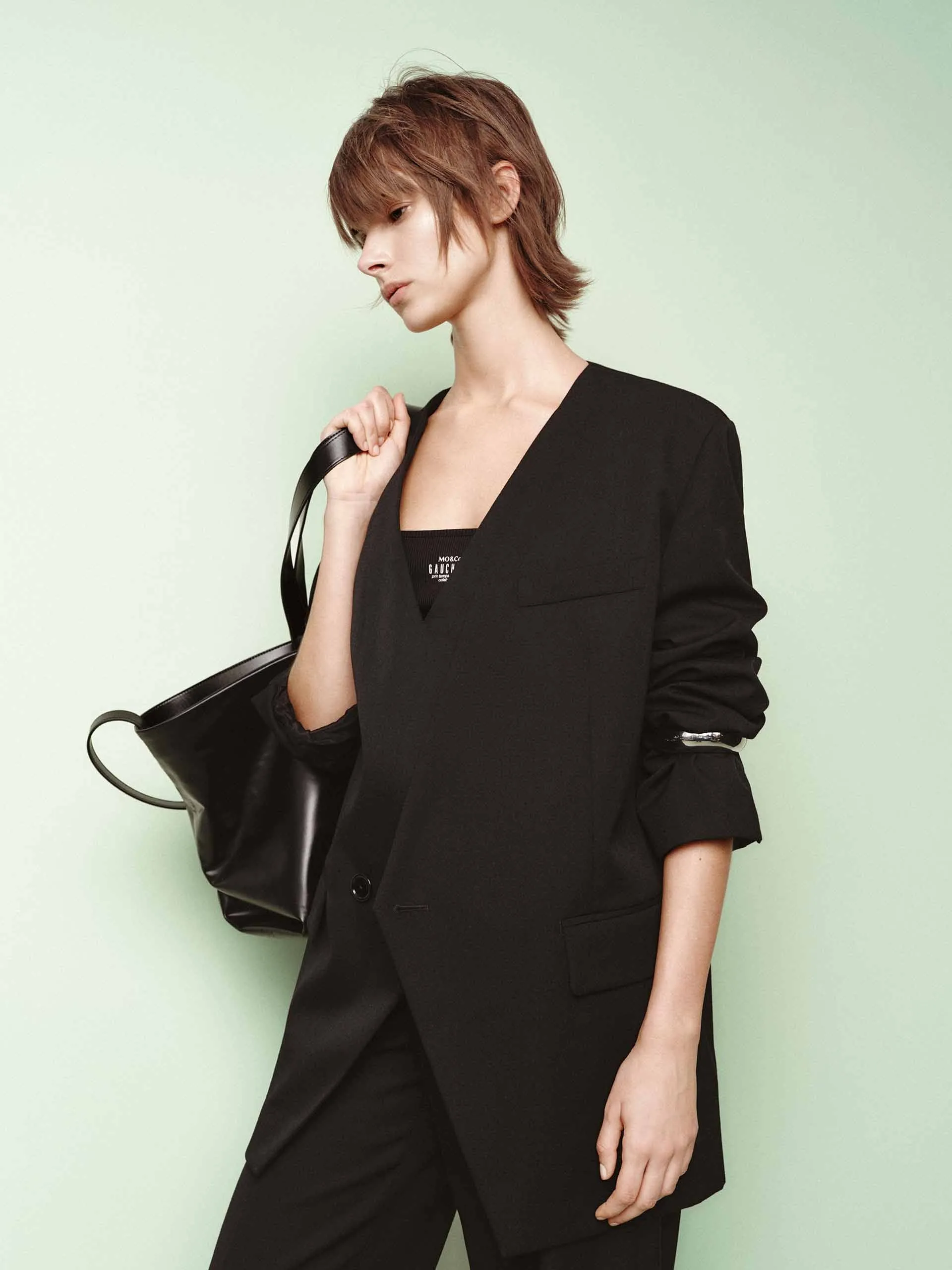 Deconstructed V-neck Blazer