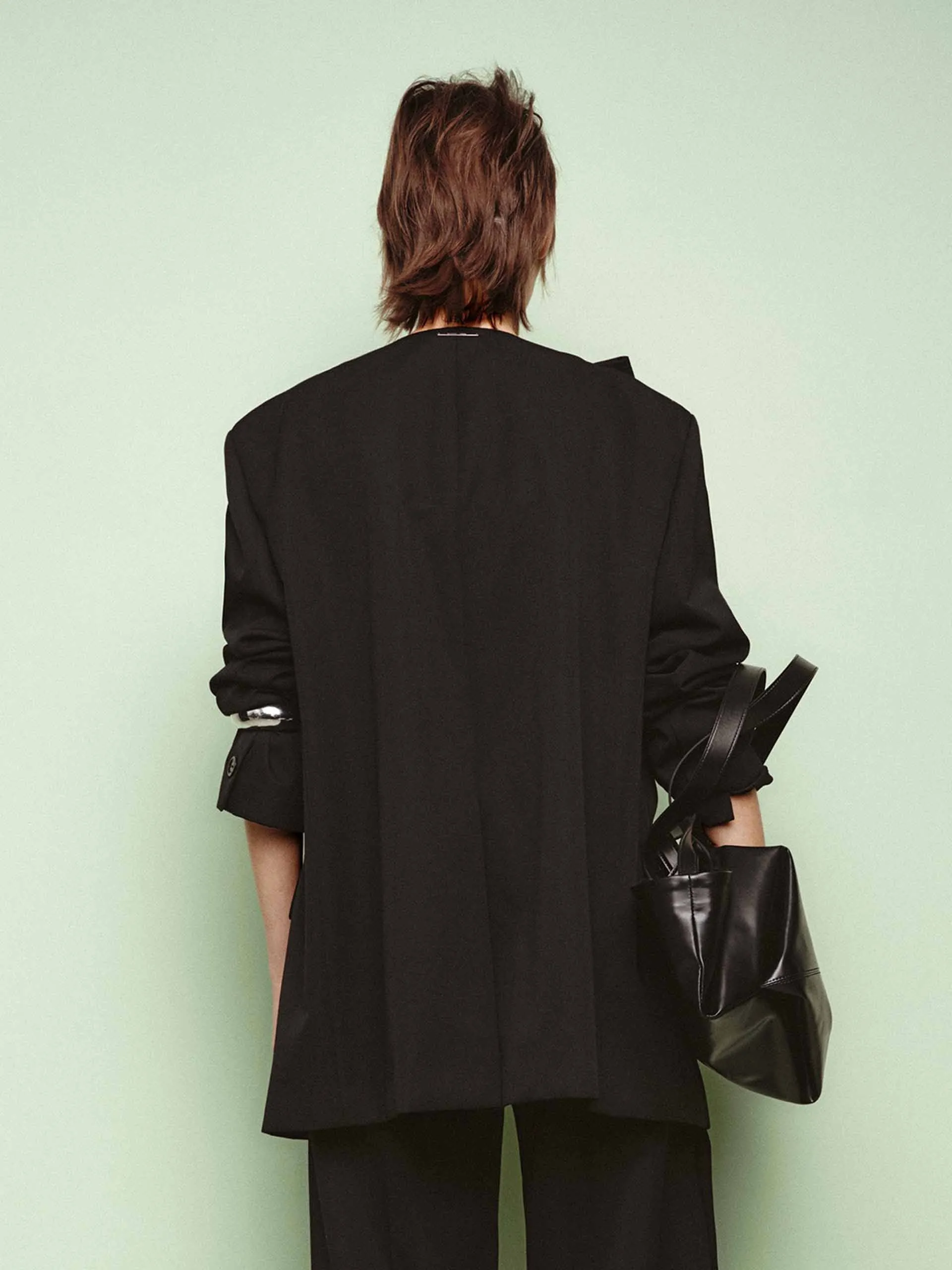 Deconstructed V-neck Blazer