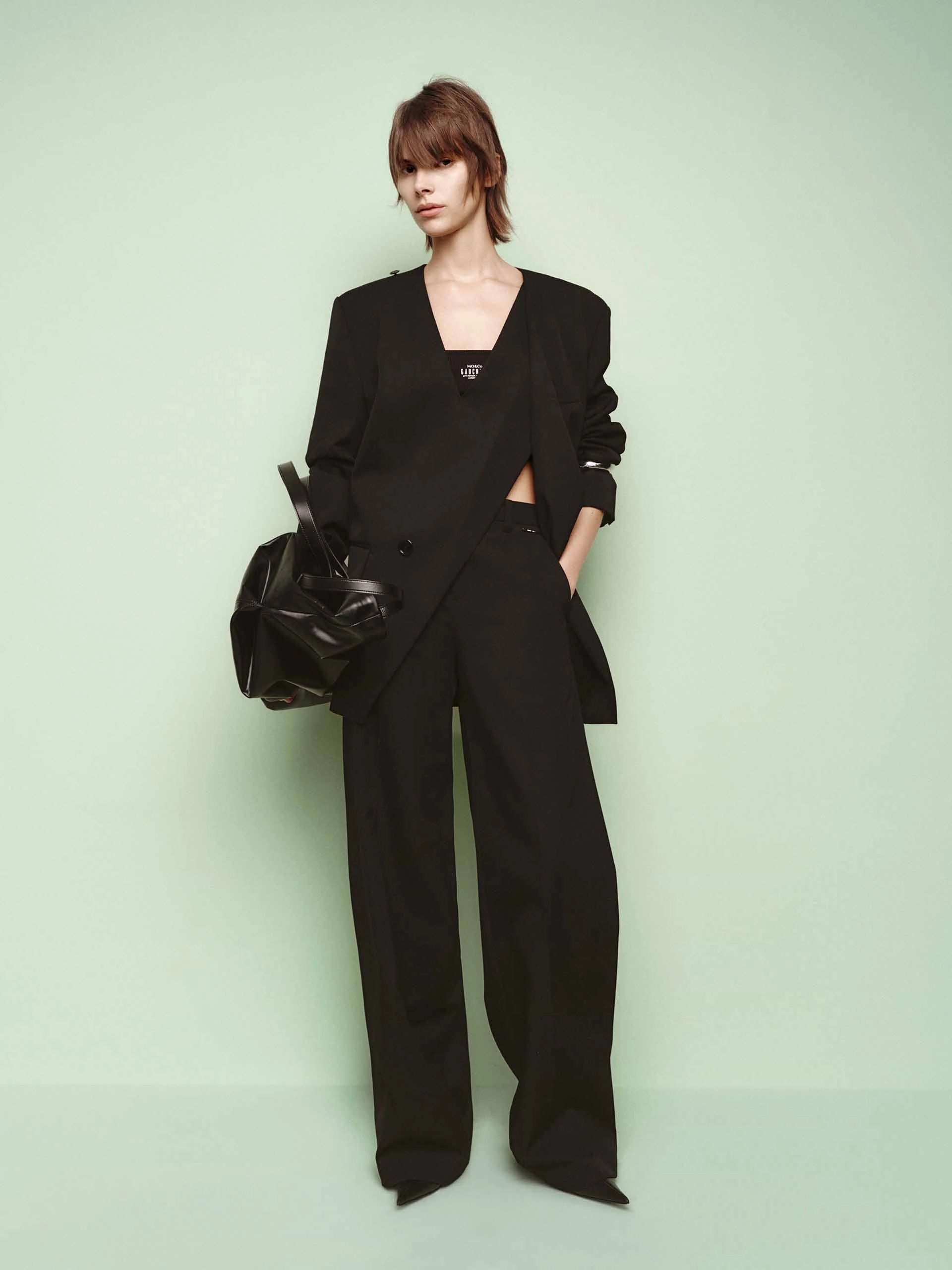 Deconstructed V-neck Blazer