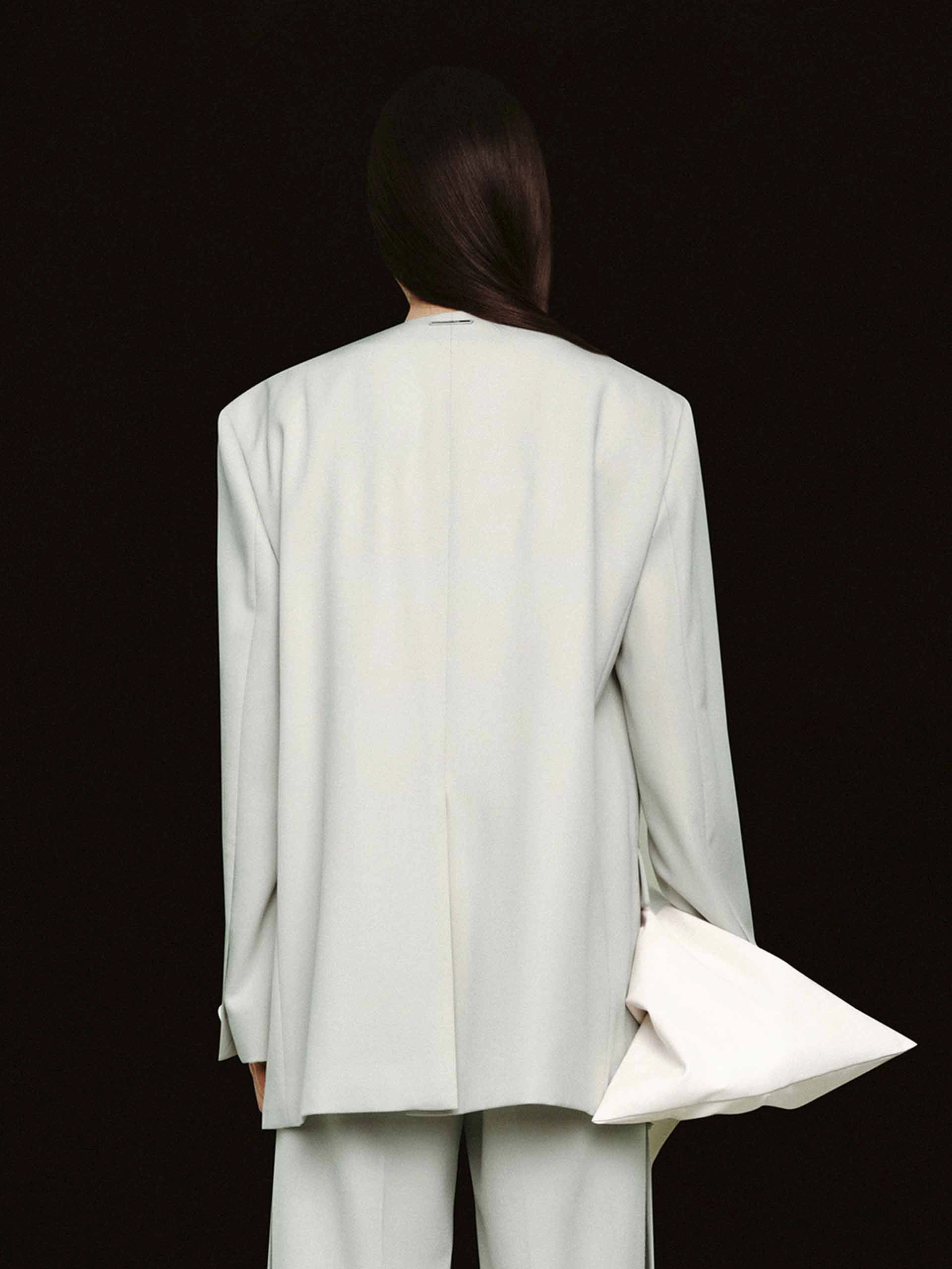 Deconstructed V-neck Blazer