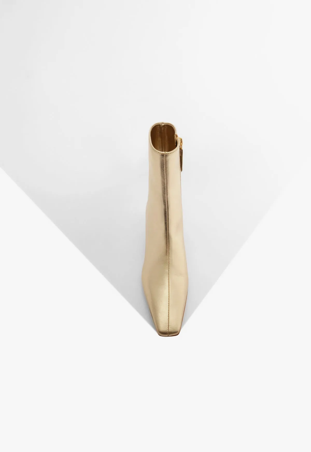 Dellia Metallic Bootie Elevated Minimal Clean Profile