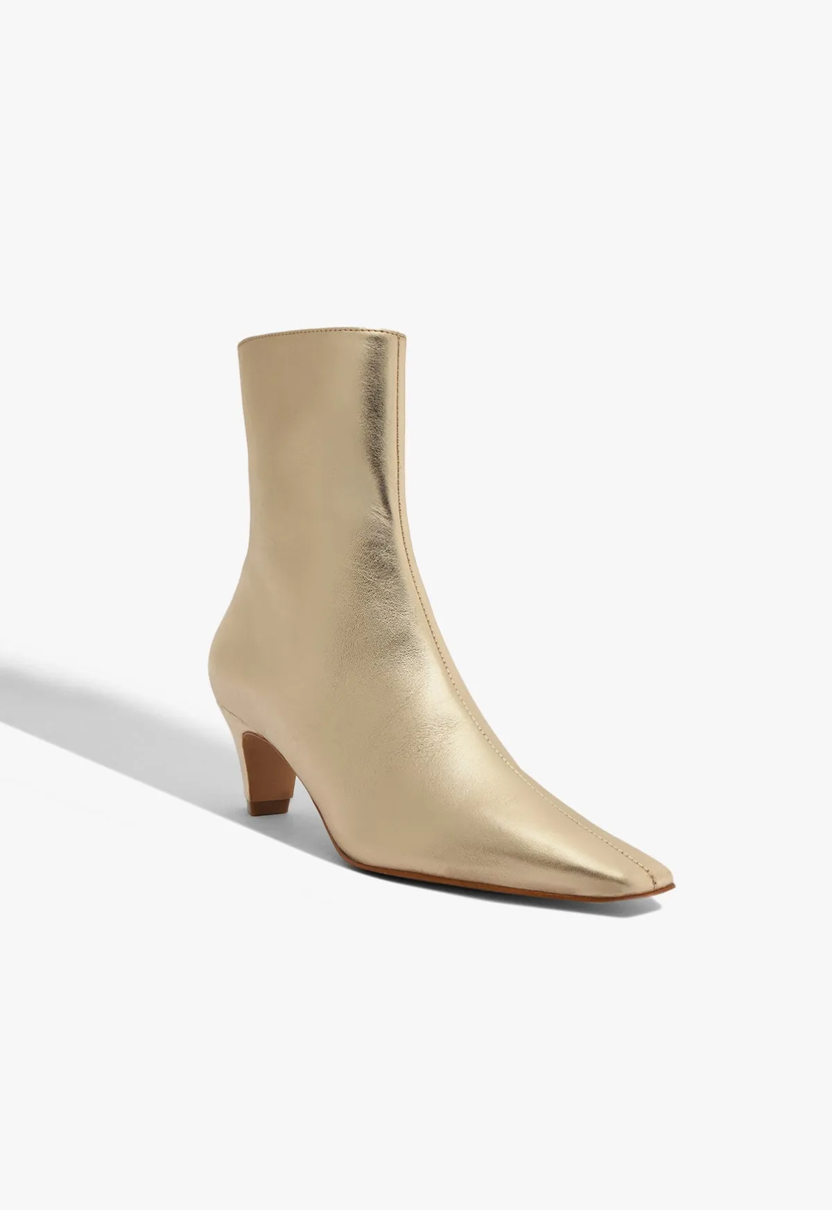 Dellia Metallic Bootie Versatile Layers Streamlined Pieces