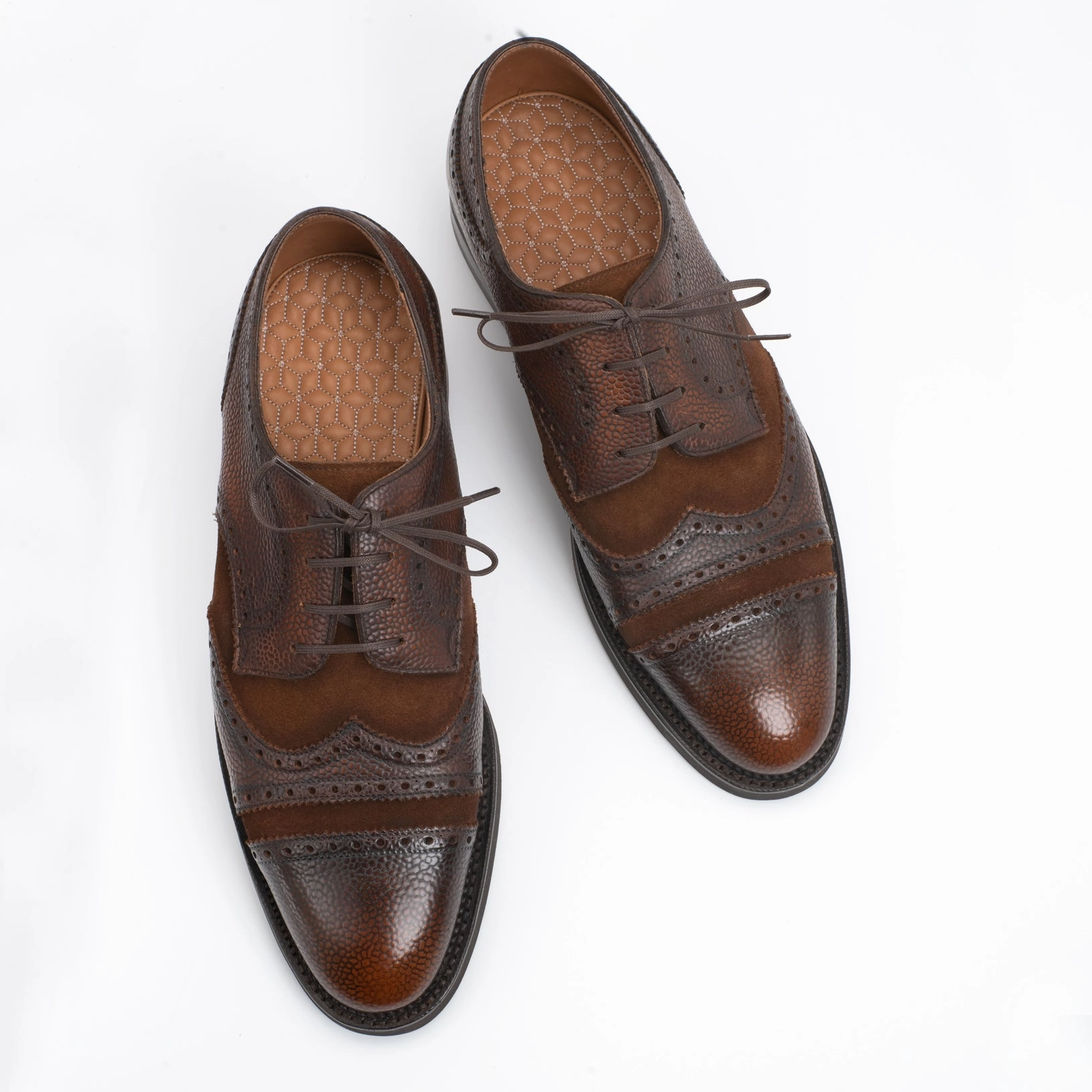 Derby Megabrogue Shoe Mto - Cognac & Caramel Change-Ready Your Daily Function