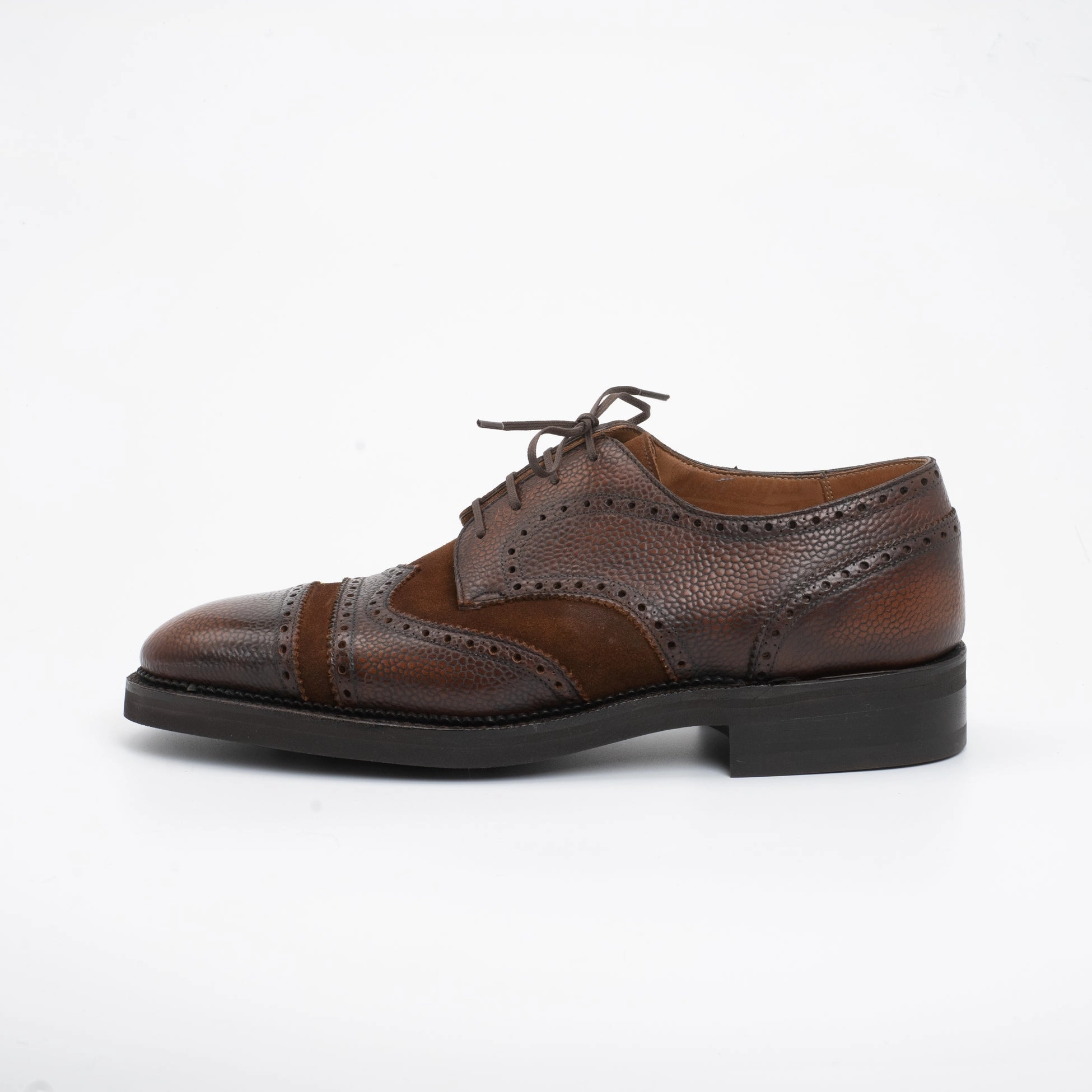 Your Functional Form Refined Edgewear Derby Megabrogue Shoe Mto - Cognac & Caramel