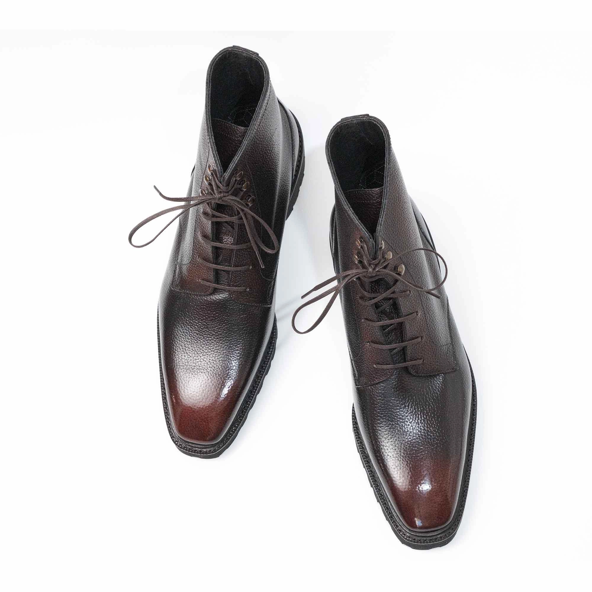 Live Refined Weekend Ready Derby Simple Boot - Espresso Handmade Patina
