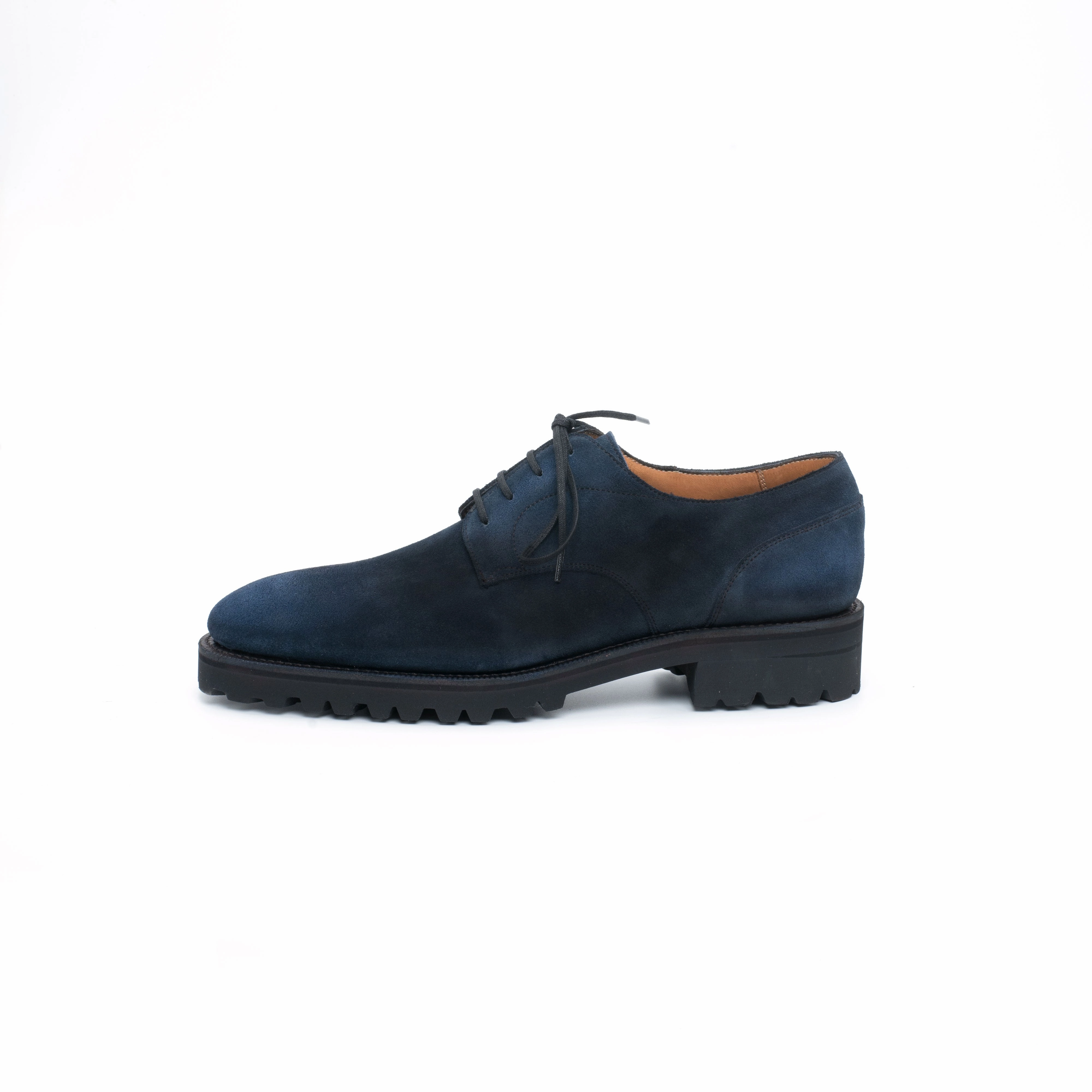 Style Forward Derby Simple Shoe - Midnight Blue Patina On Suede