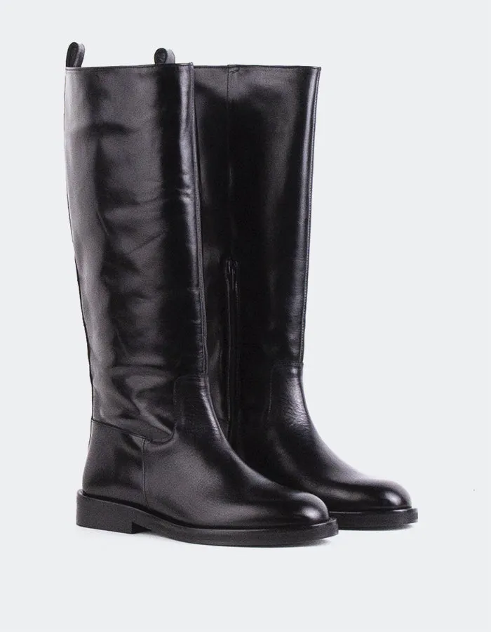 Lherma Black Leather Move And Live Flowwear