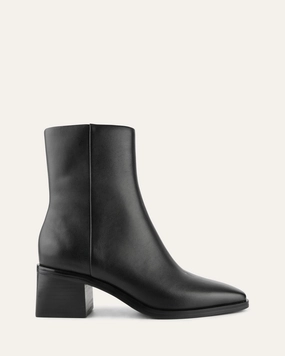 Quade Mid Ankle Boots Black Leather Active-Inspired Freedom Fit