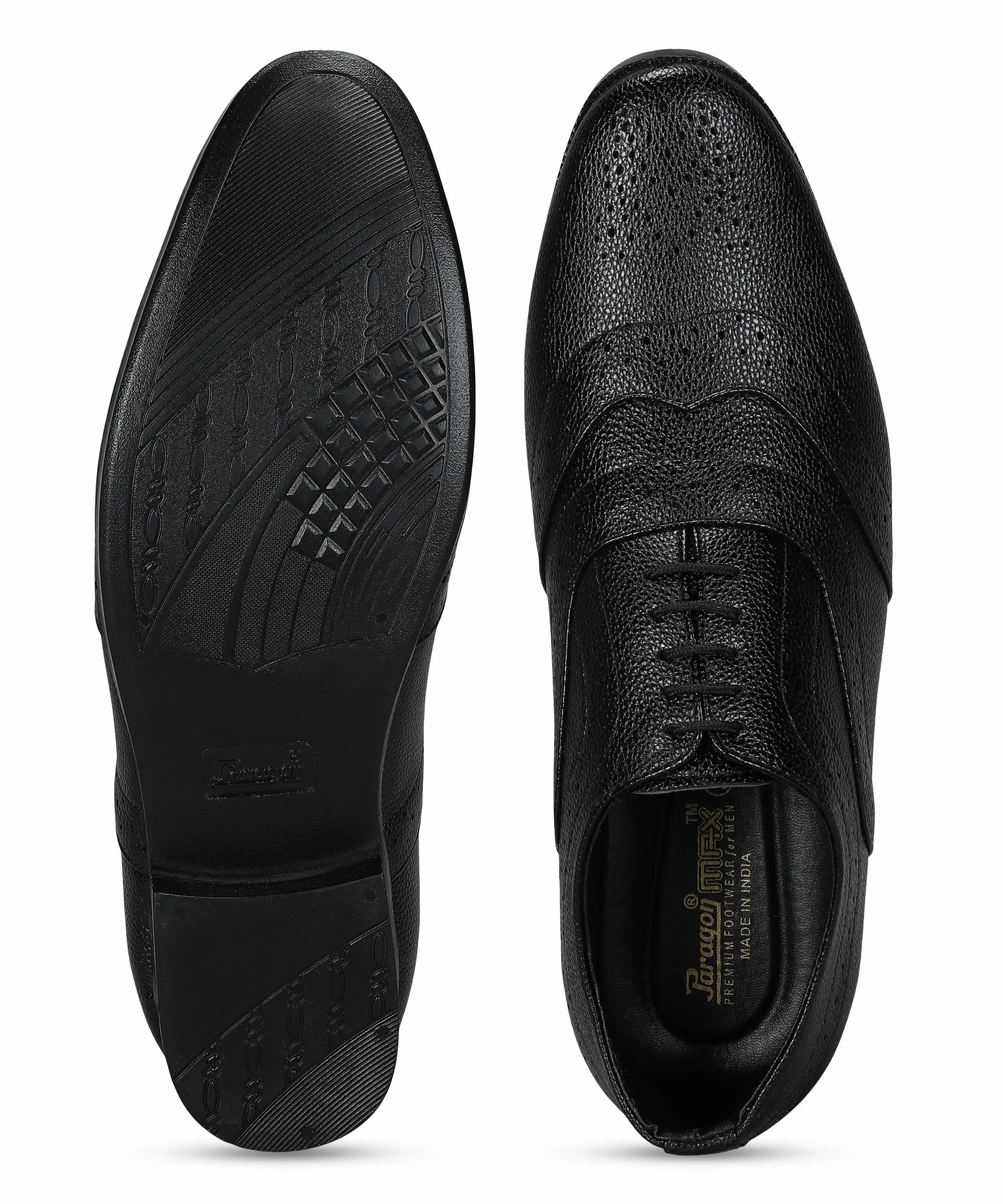 Simple City Paragon Men'S Black Formal Shoes| Trendy, Durable & Sturdy For Outdoor Wear