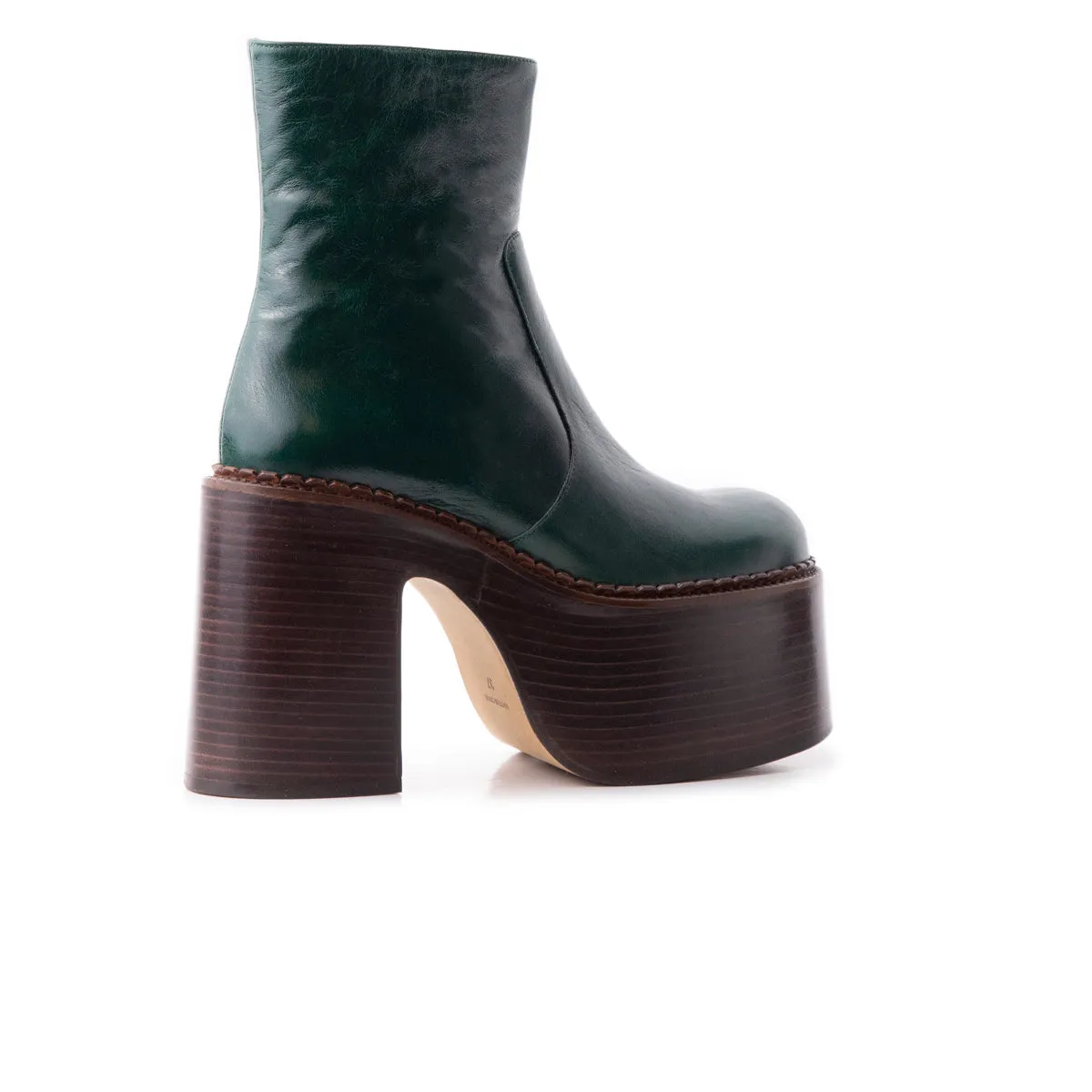 Clean Dailywear Minimalist Edge Gunner Green Leather