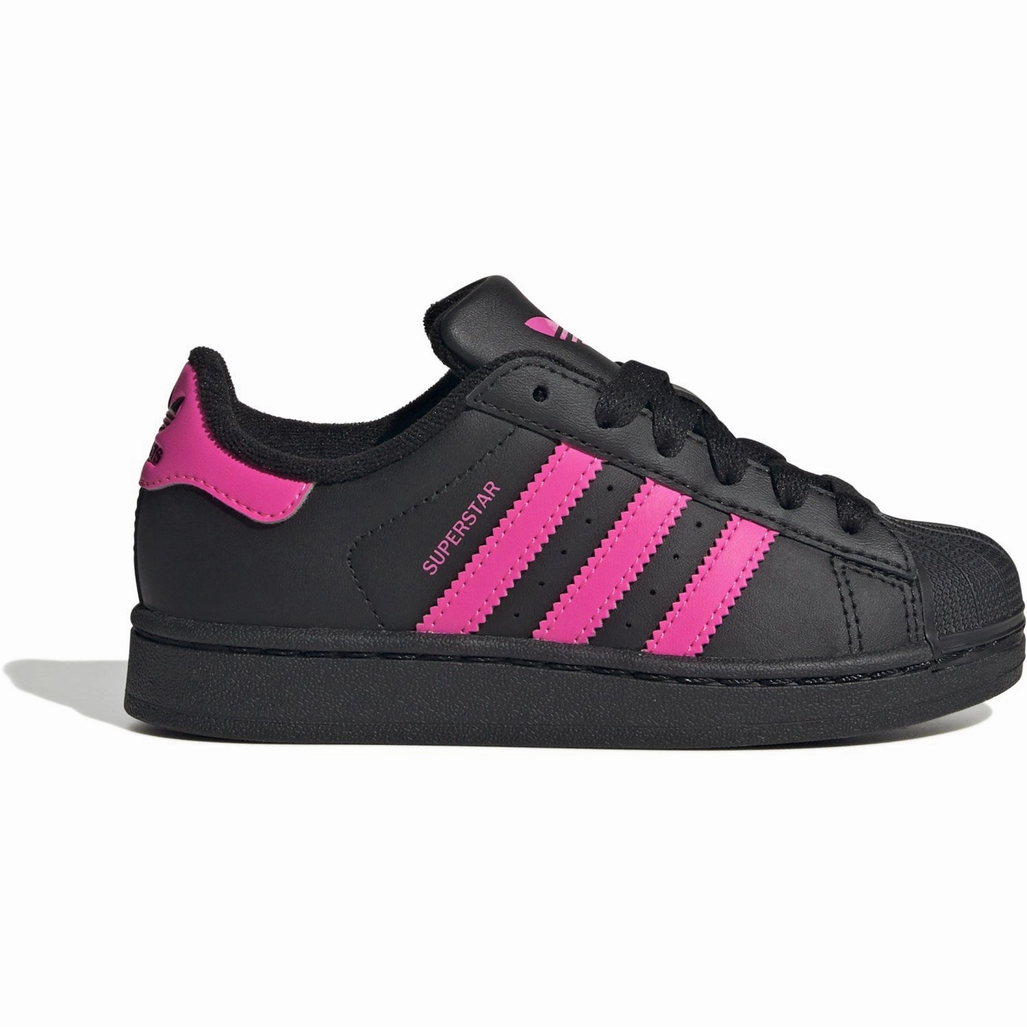 Adidas Originals Core Black/Lucid Pink/Core Black Superstar Ii C Sneakers Purposefully Crafted Less Is More