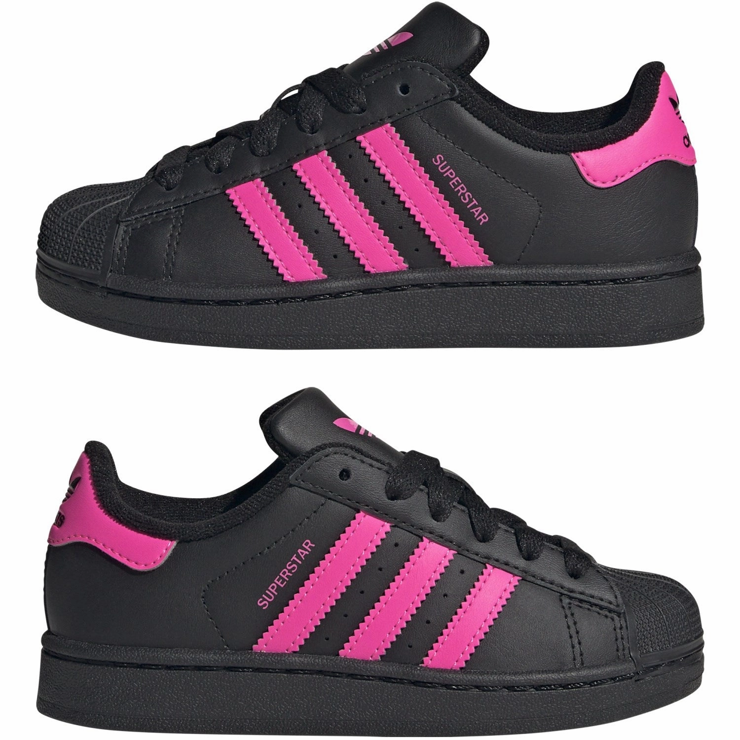Progressive Outfit Adidas Originals Core Black/Lucid Pink/Core Black Superstar Ii C Sneakers