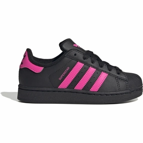 Adidas Originals Core Black/Lucid Pink/Core Black Superstar Ii C Sneakers Purposefully Crafted Less Is More
