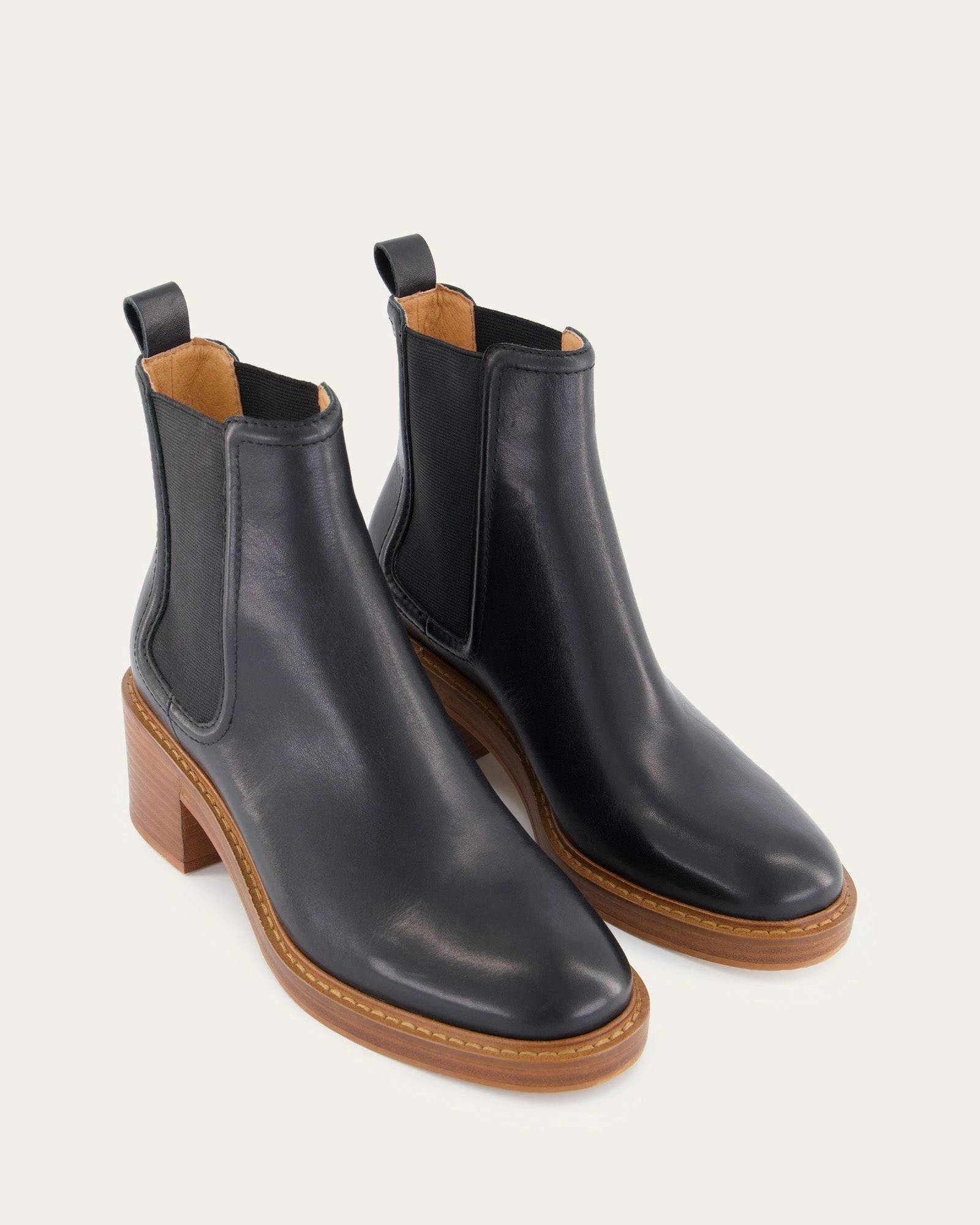 Rye Mid Ankle Boots Black Leather Your Everyday Edge
