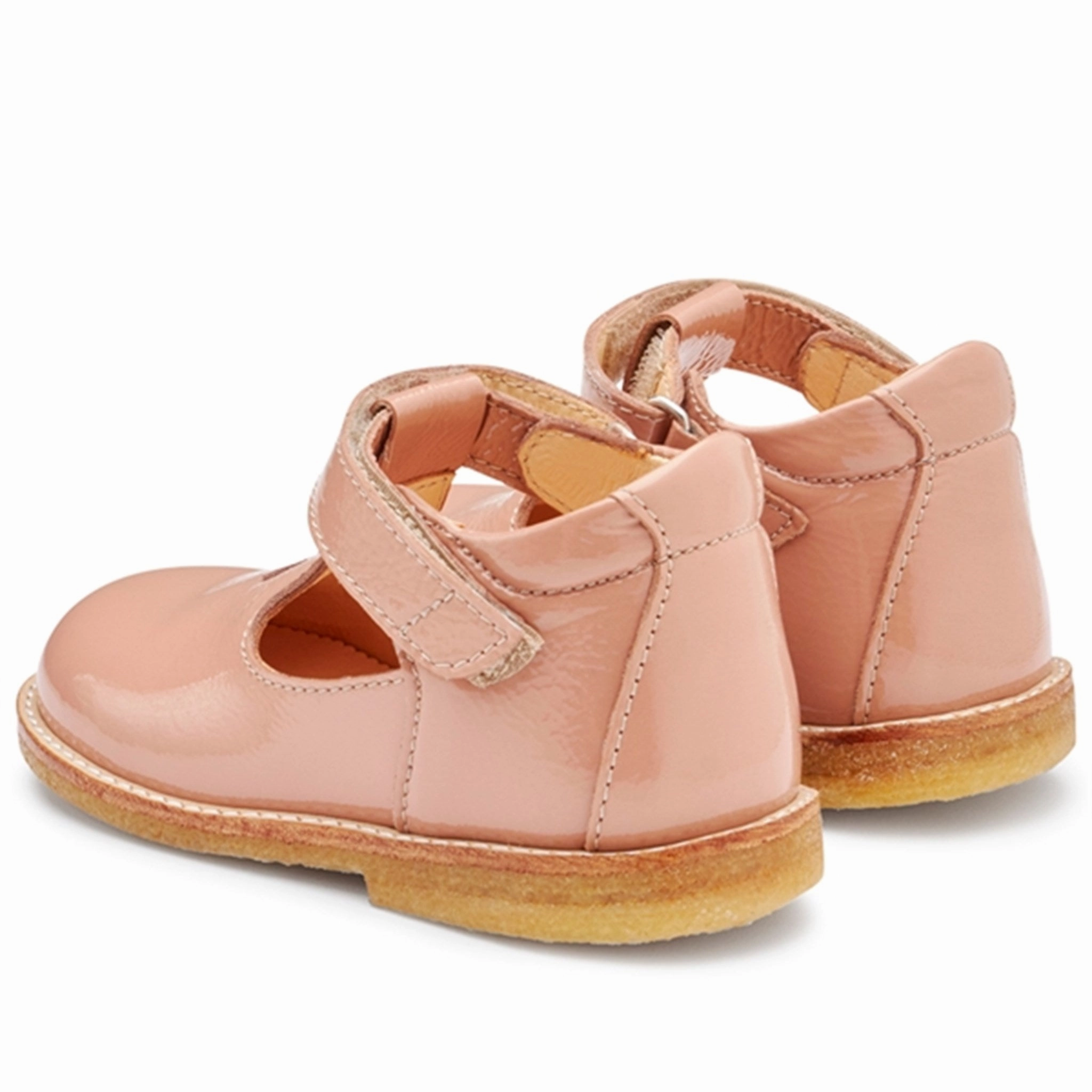 Style Flowwear Seamless Lifestyle Angulus Mary Janes W. Heart And Velcro Dark Peach