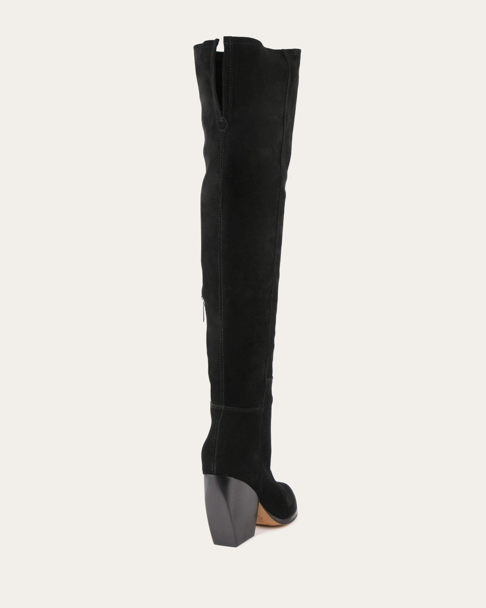 Uma Over The Knee Boots Black Suede Layer Your World