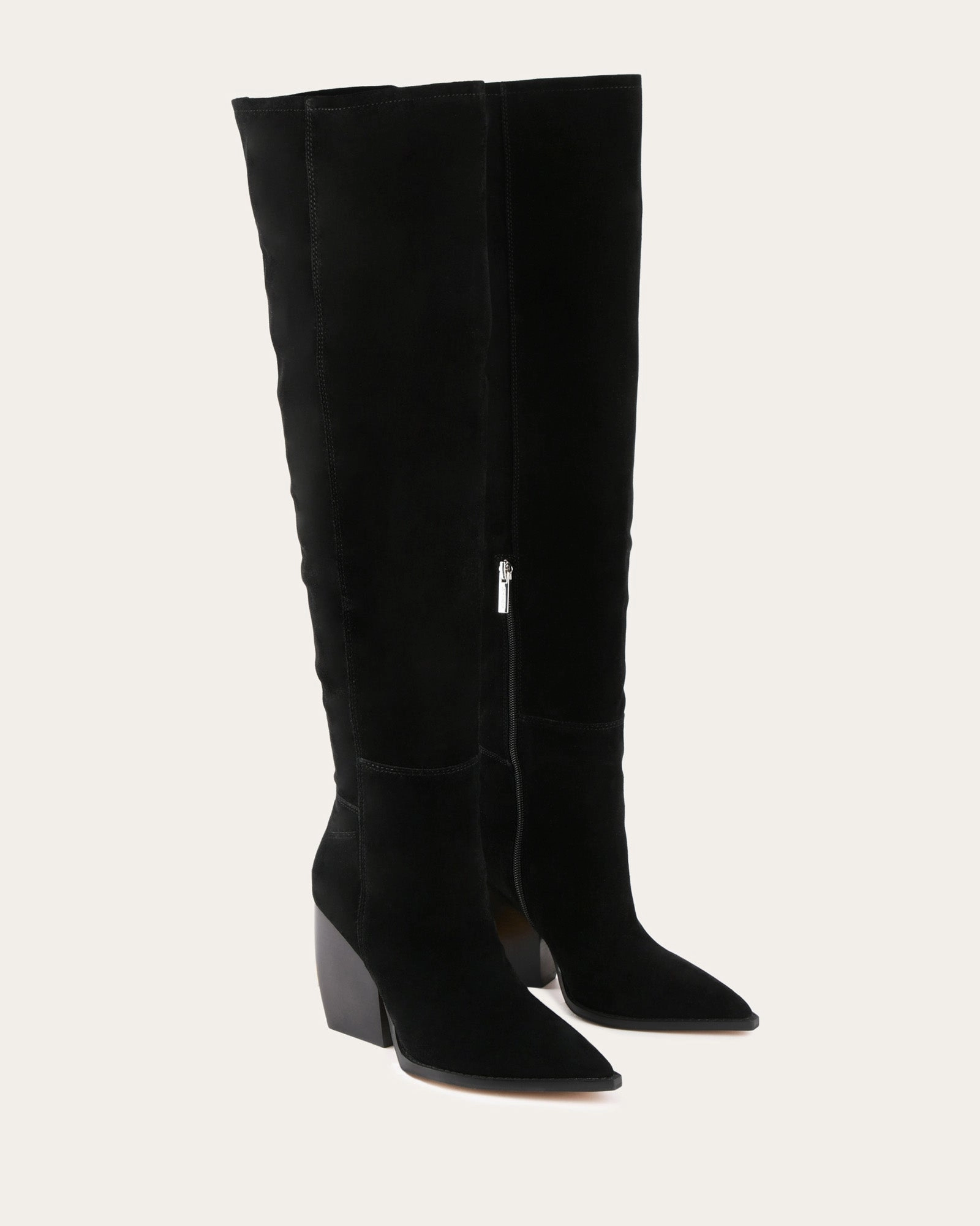 Built Around You Active Corewear Uma Over The Knee Boots Black Suede