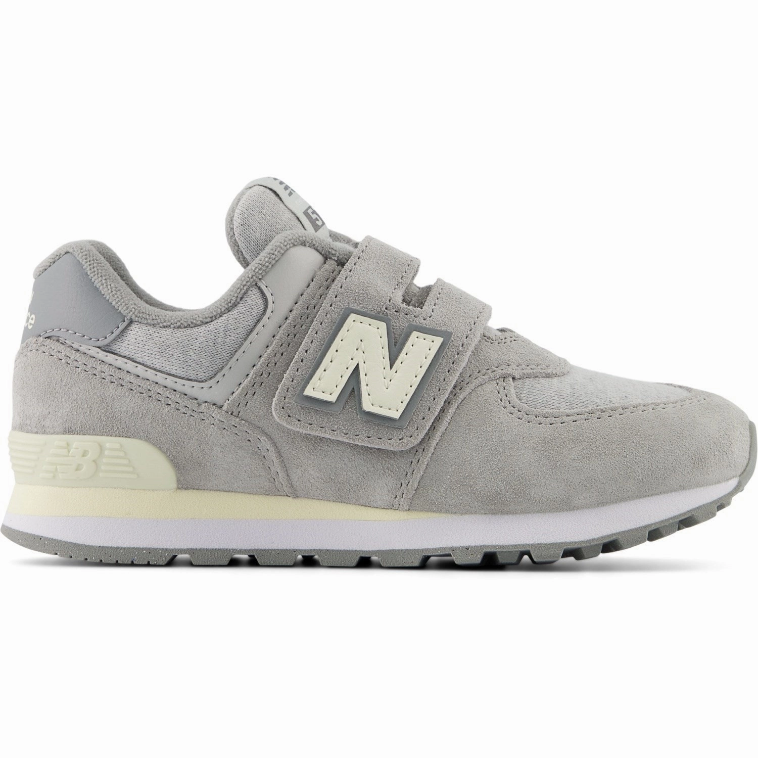 New Balance 574 Kids Hook & Loop Sneakers Concrete Precision Comfort Everyday Motionwear