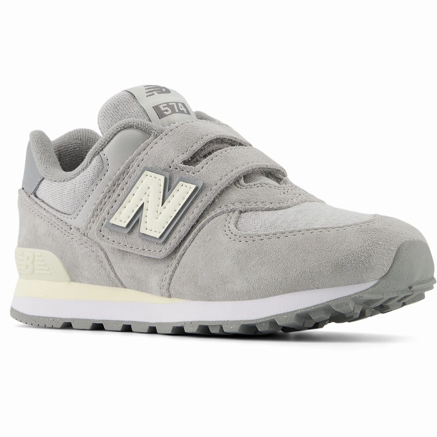 New Balance 574 Kids Hook & Loop Sneakers Concrete Adapt And Go Your Mobile Look