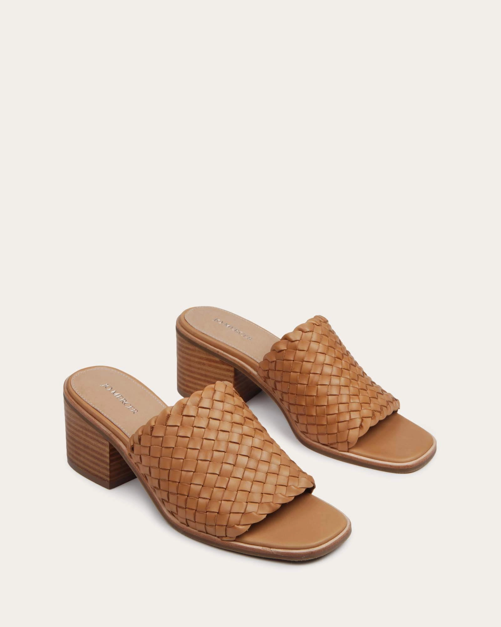 Whaler Mid Heel Sandals Tan Leather Multi-Wear Essentials