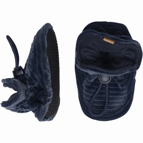 Streamlined Mobility Melton Textile Slippers Velvet Blue Nights