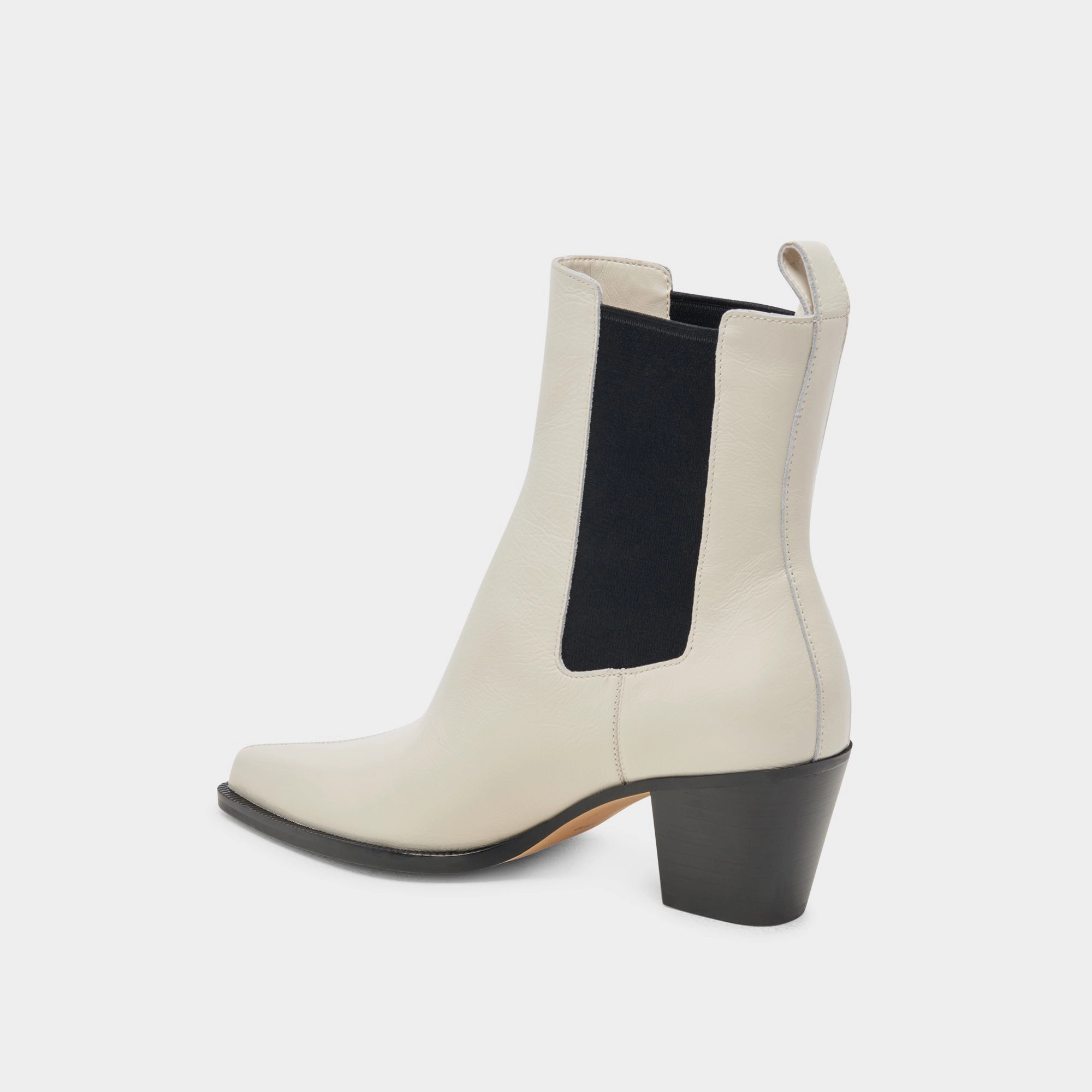 Shadie H2O Booties Ivory Crinkle Patent Balance Meets Style