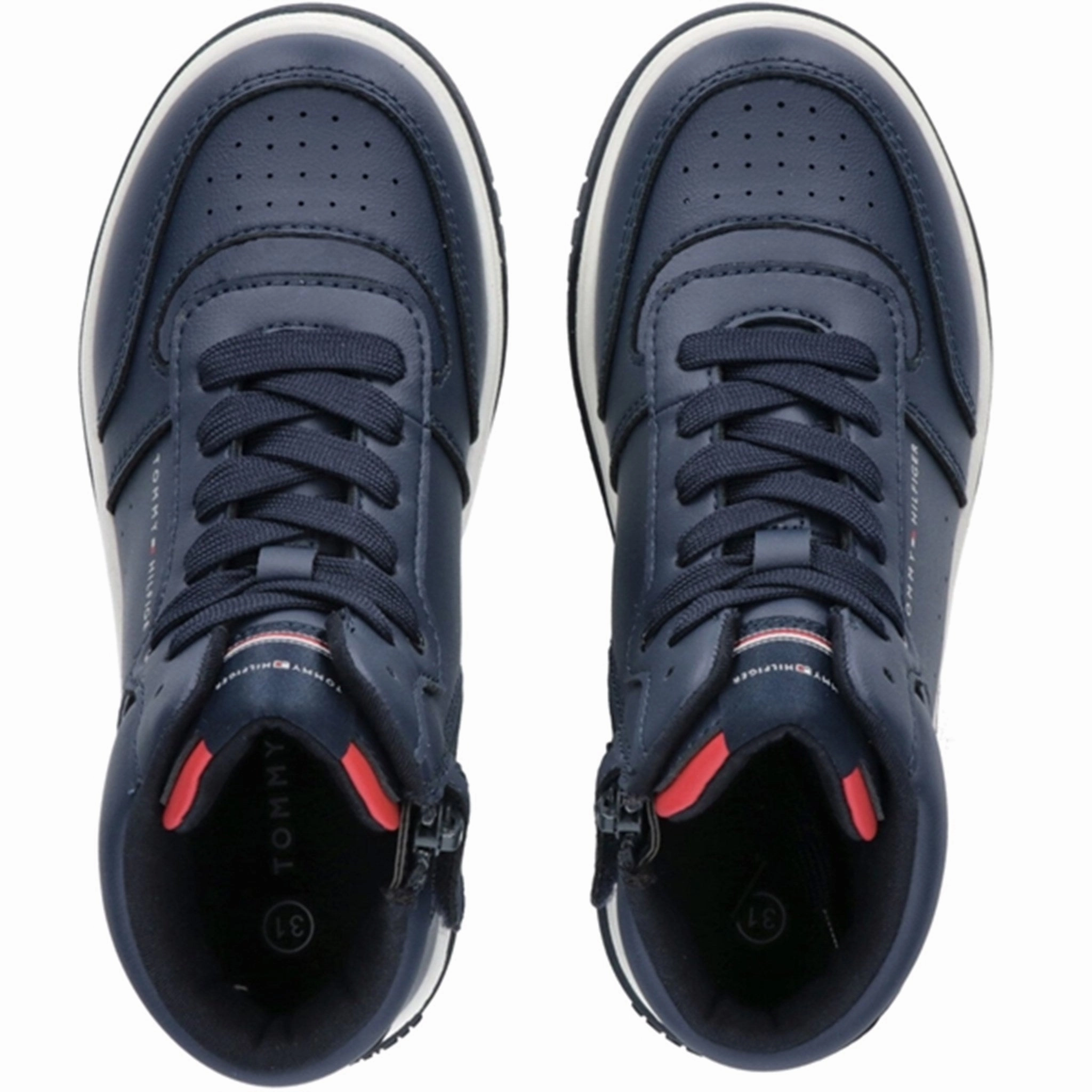 Tommy Hilfiger High Top Lace-Up Sneaker Blue Design Under Control