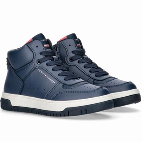 Next In Line Pure Expression Tommy Hilfiger High Top Lace-Up Sneaker Blue