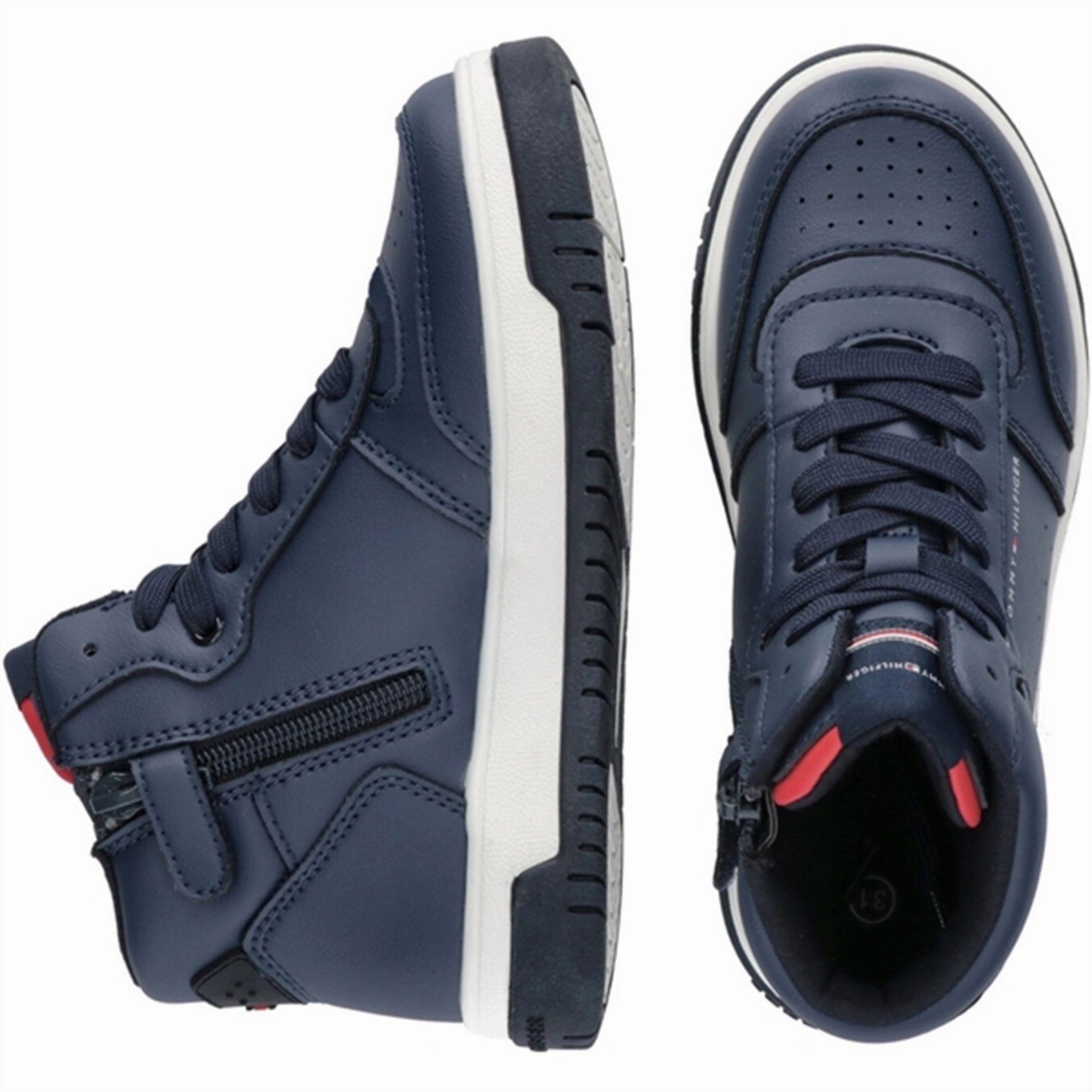 Multi-Context Fit Refined Moves Tommy Hilfiger High Top Lace-Up Sneaker Blue