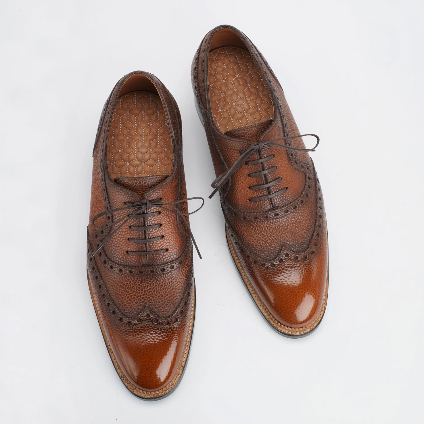 Curated City Mariano Wingtip Adelaide Oxford Mto - Chestnut