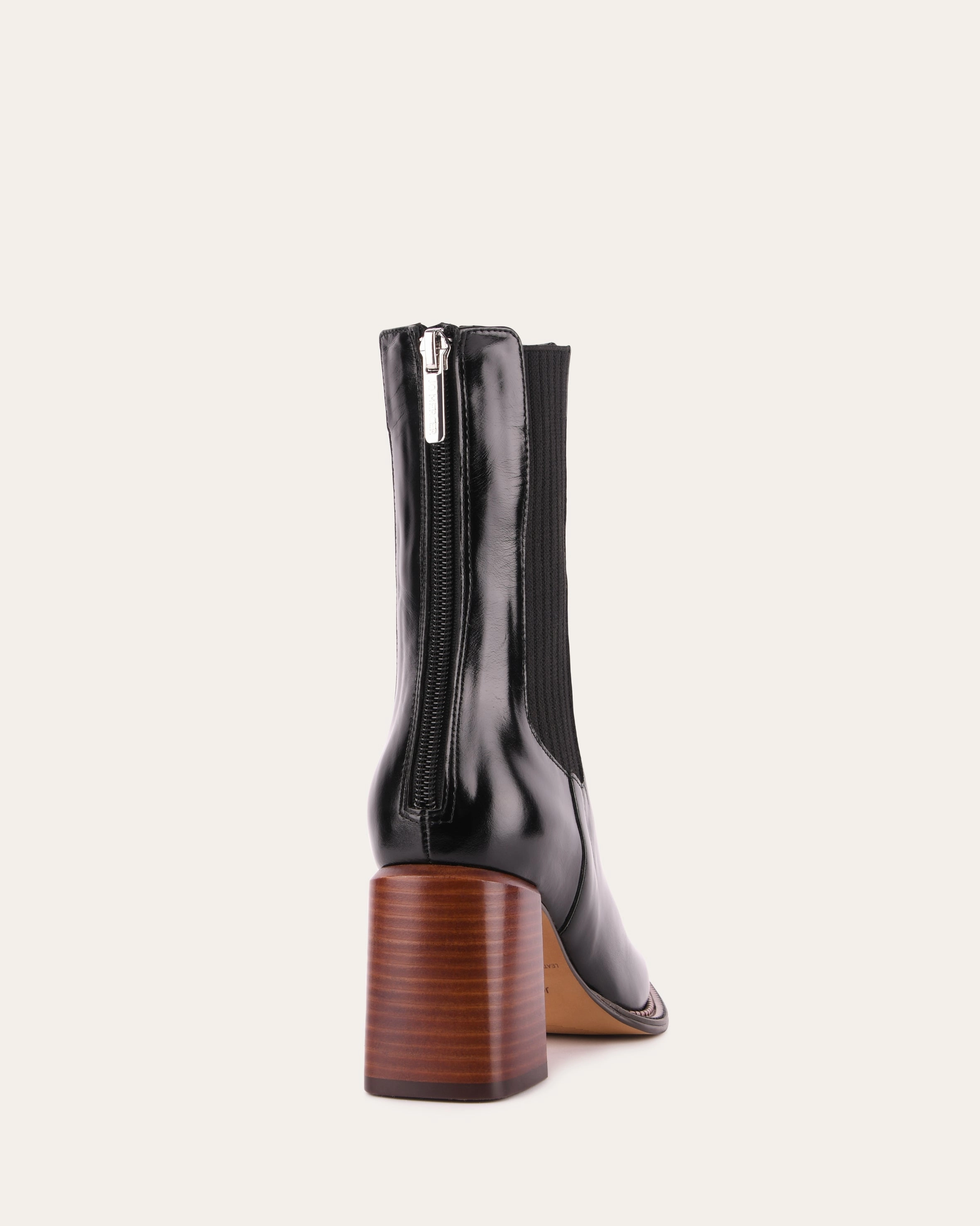 Pure Motion Devina Mid Ankle Boots Black Leather