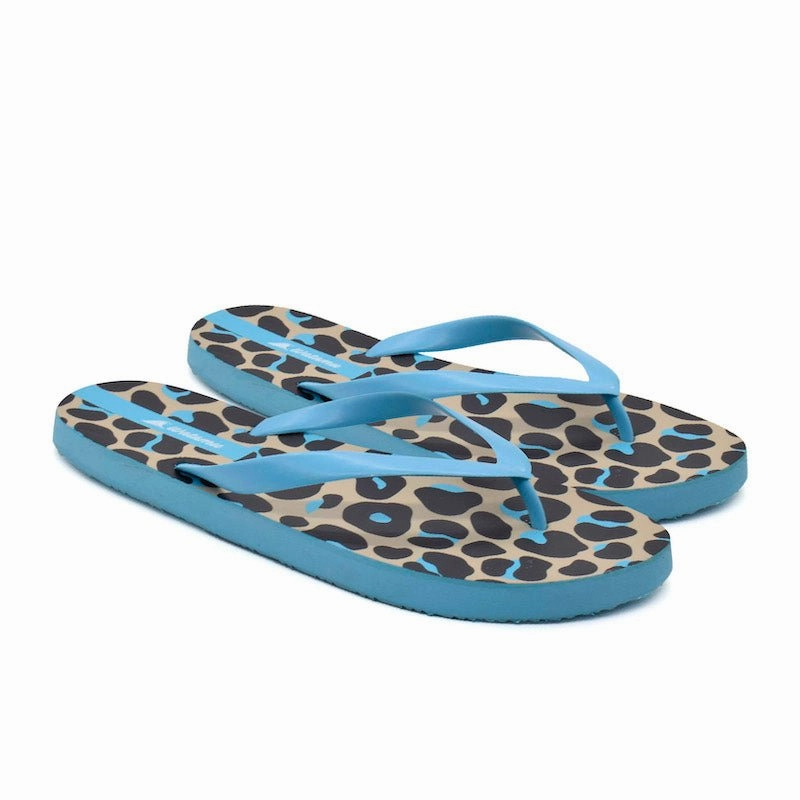 Digital Slippers Ladies - Leopard Blue Living Flow Ready To Flex
