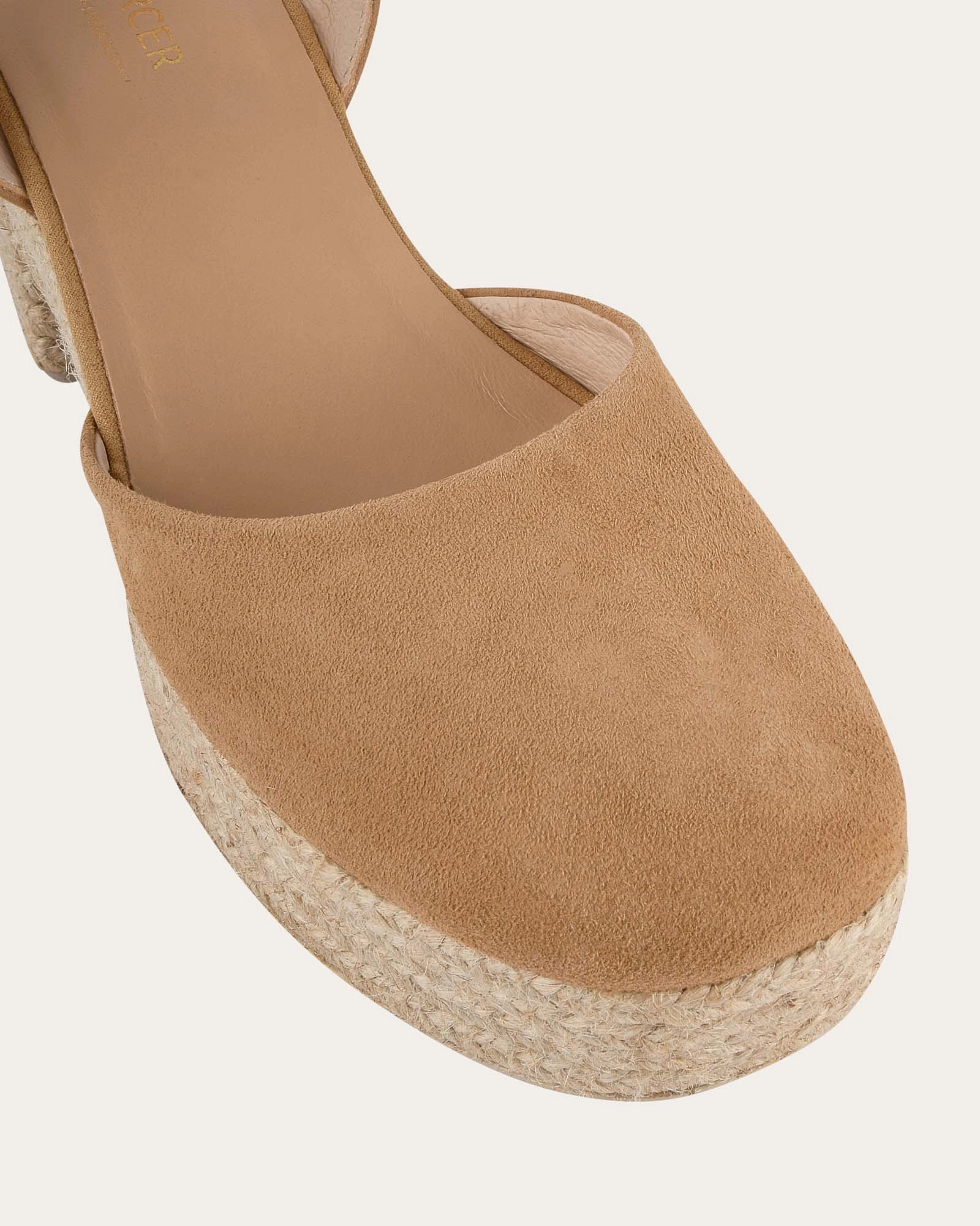 Dina High Heel Espadrilles Light Taupe Suede Elevated Basics Future In Motion