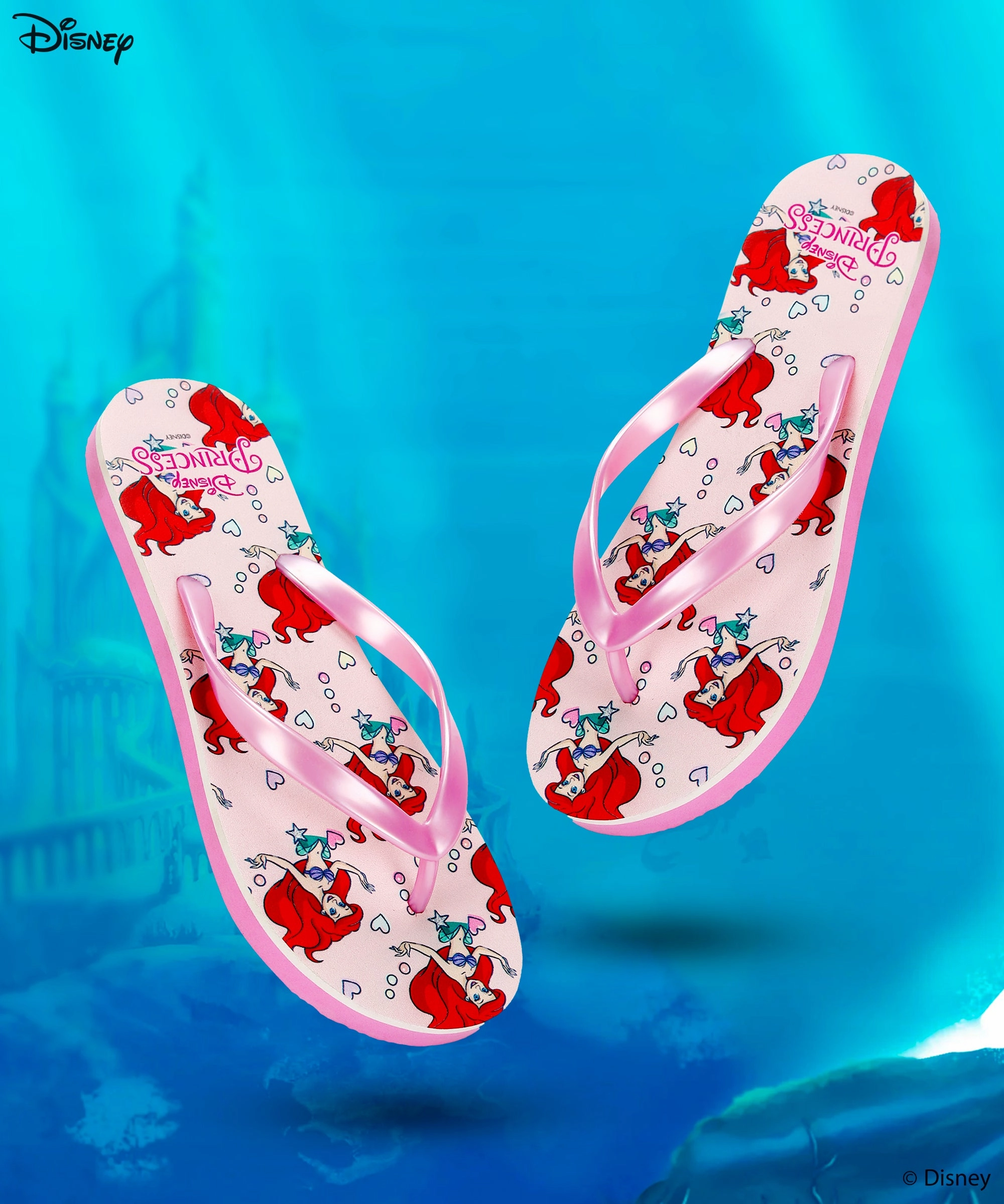 Simplified Life Disney Ariel Hwdk3739L Women'S Slippers | Stylish Comfortable Slippers With Cushioned Footbed For Comfort Fit | Perfect For Everyday Use I Pink