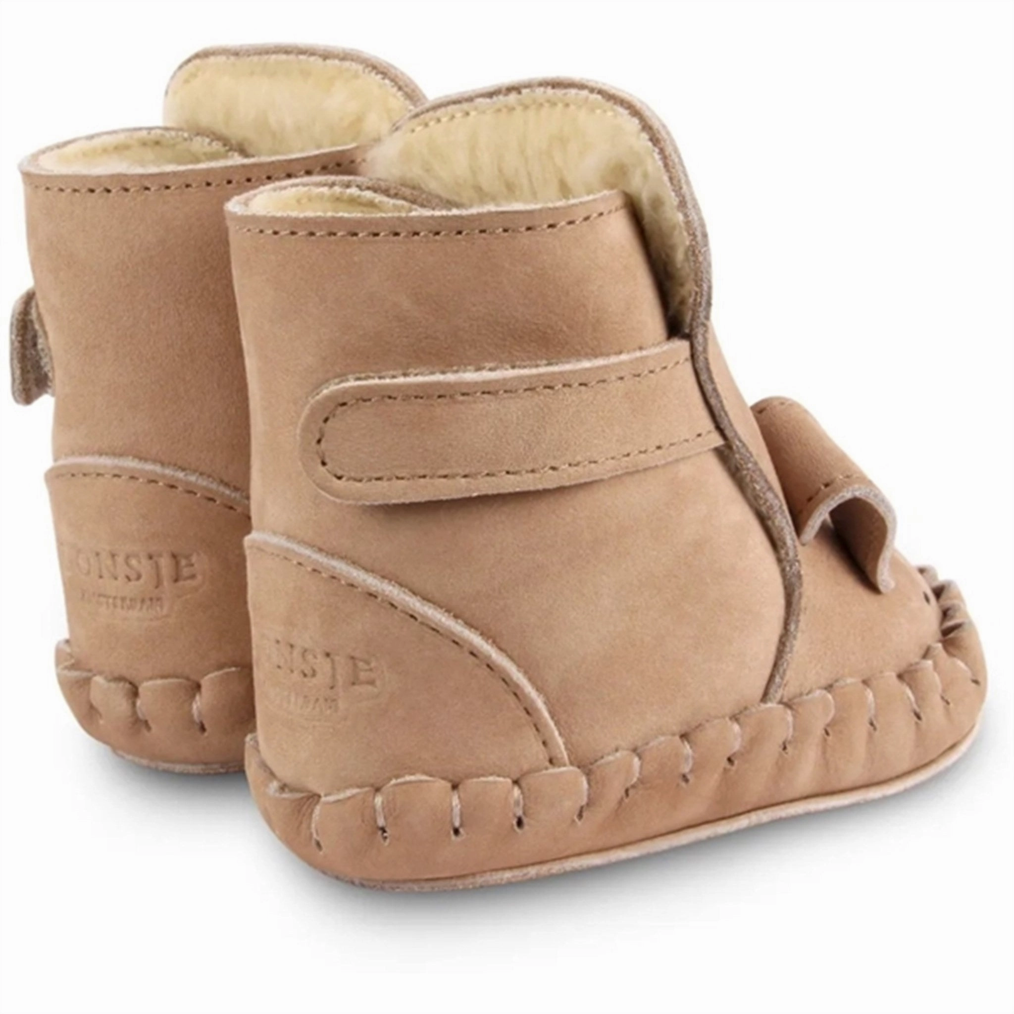 Precision Lifestyle Bold Minimal Donsje Baby Kapi Classic Lining Dog Truffle Nubuck