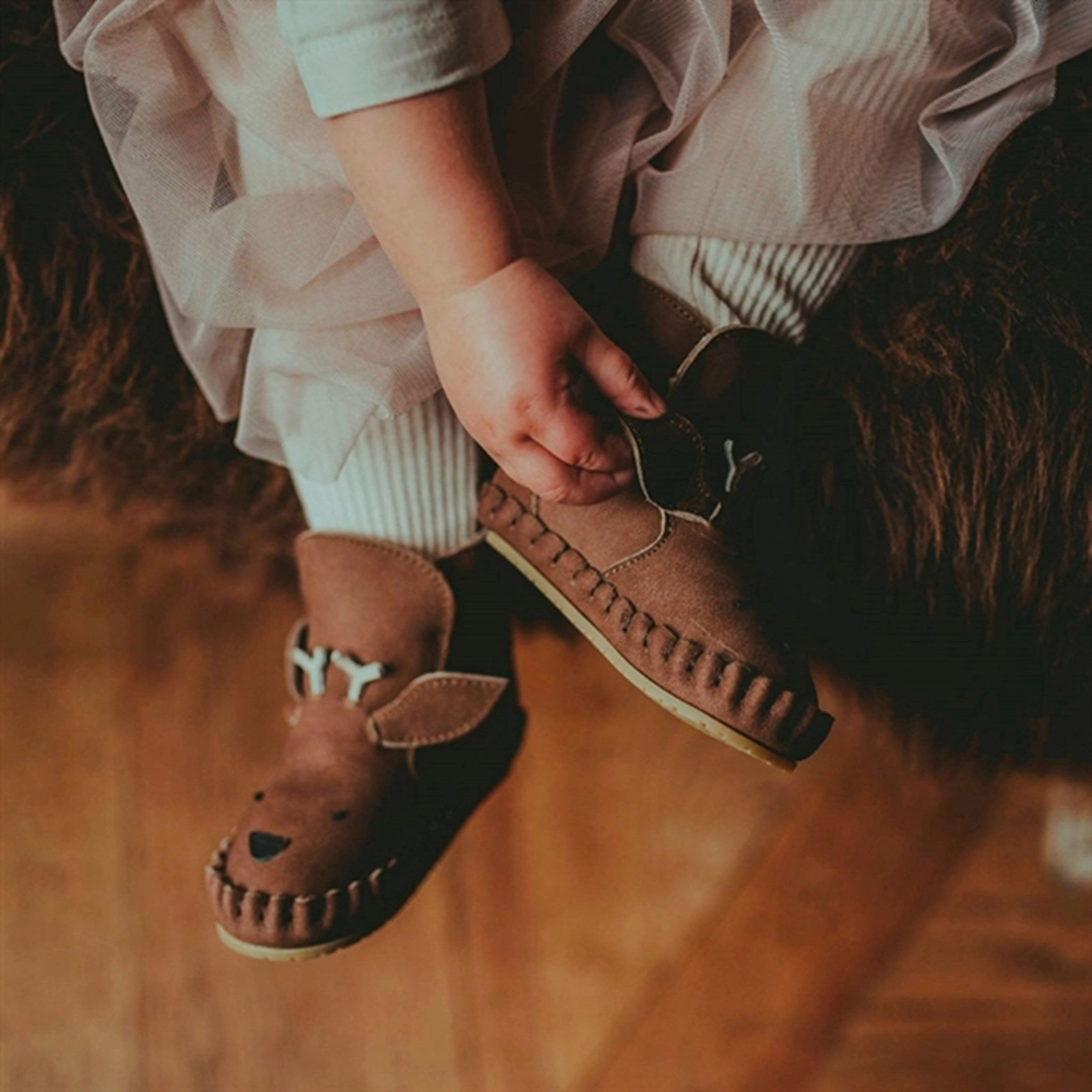 Adapt To Flow Donsje Baby Kapi Special Lining Stag Hazelnut Nubuck
