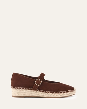 Elsie Flat Espadrilles Russet Suede Freedom Fitted Style In Sync