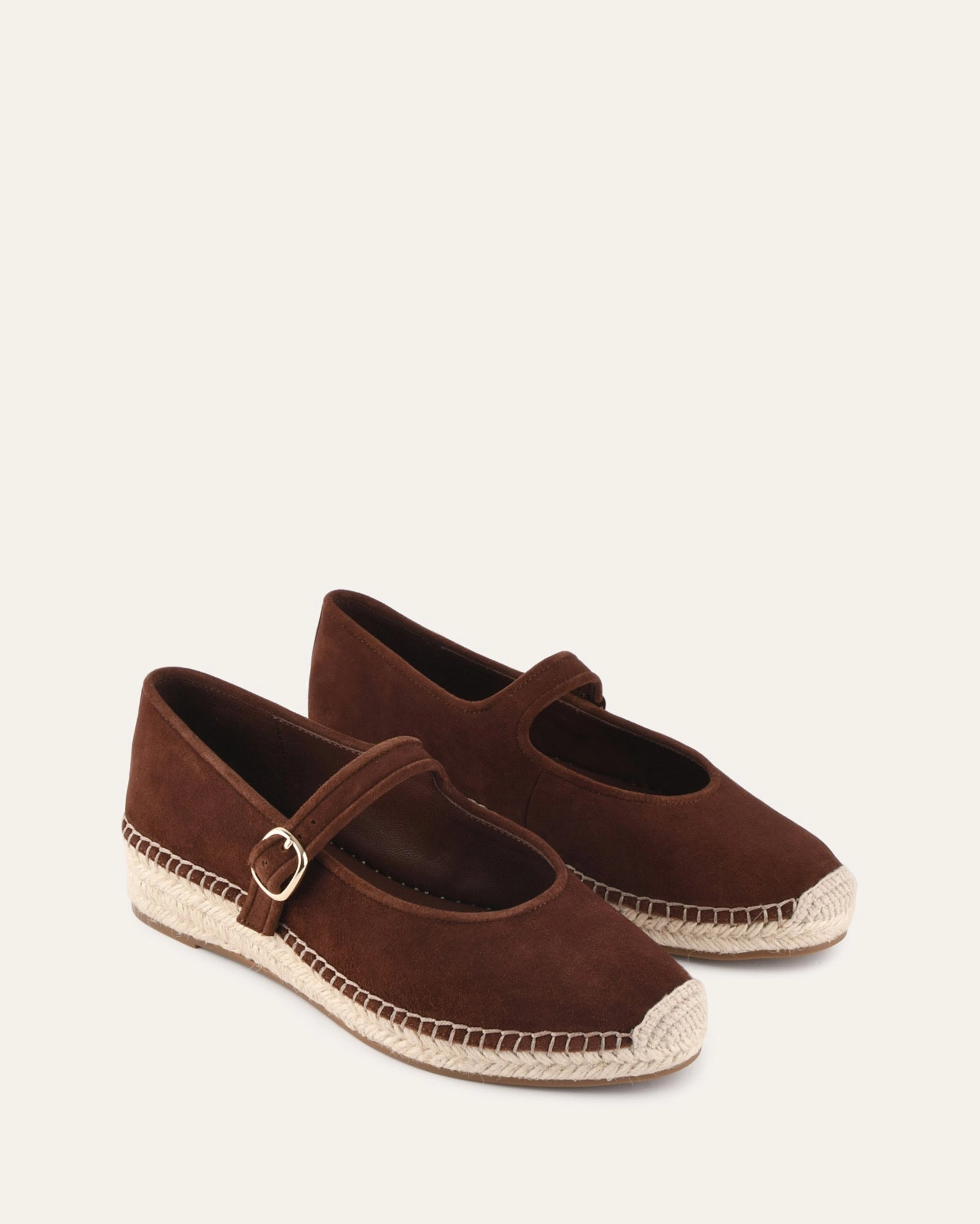 Updated Basics Adapted Living Elsie Flat Espadrilles Russet Suede