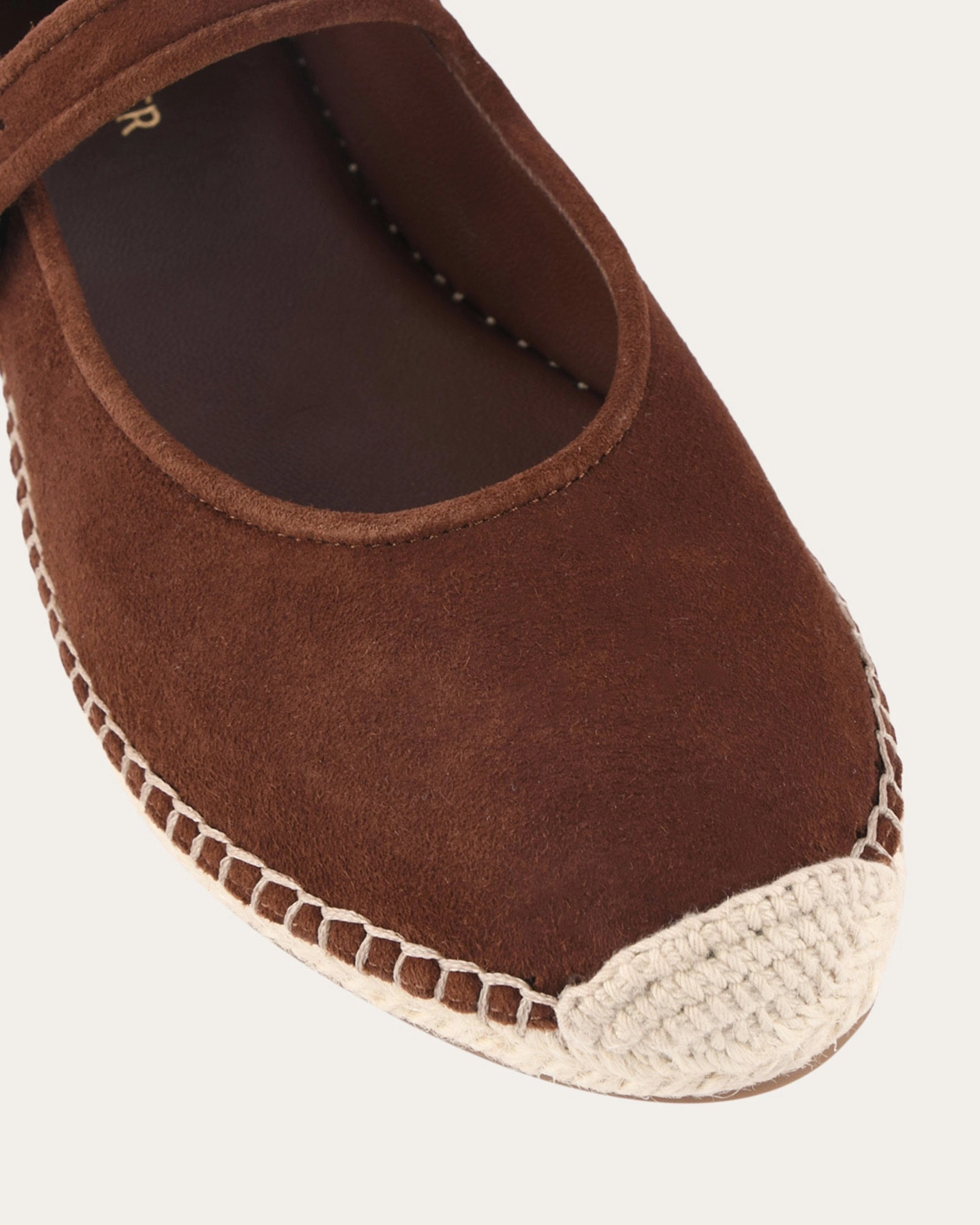 Clean Citywear Modern Pattern Elsie Flat Espadrilles Russet Suede