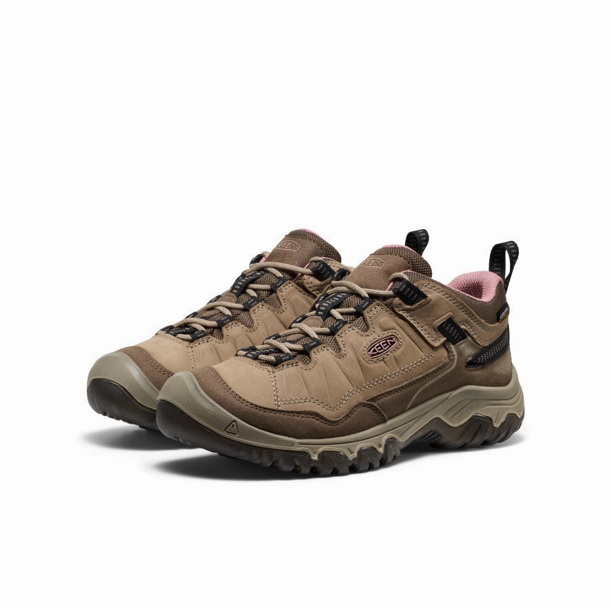 Women'S Targhee Iv Waterproof Hiking Shoe  |  Brindle/Nostalgia Rose Refined Presence Streamlined By Design