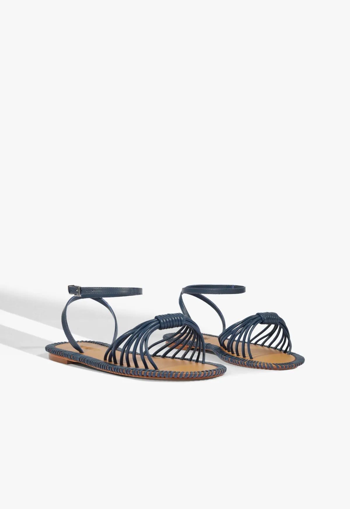 Day-Built Livia Blue Leather Flat Sandal