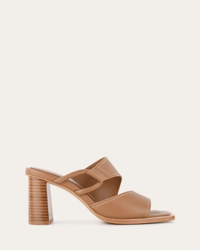 Cammy Mid Heel Sandals Tan Leather Urban-Motion Fit