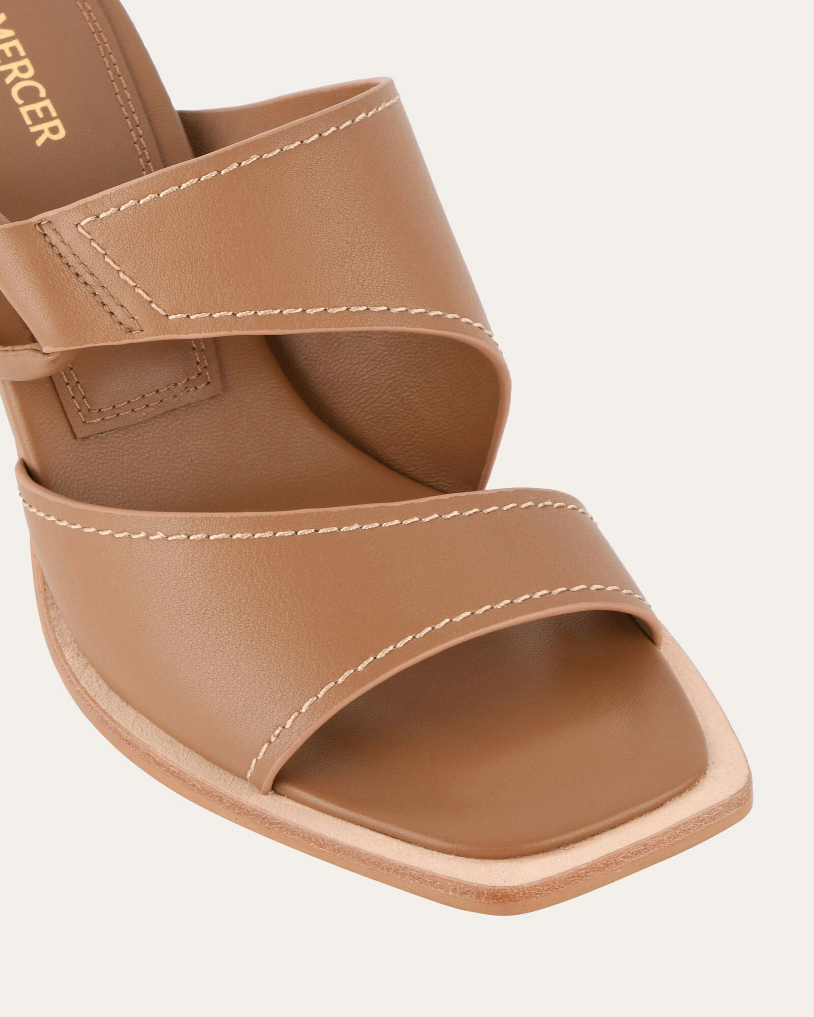 Cammy Mid Heel Sandals Tan Leather Shift-Mode
