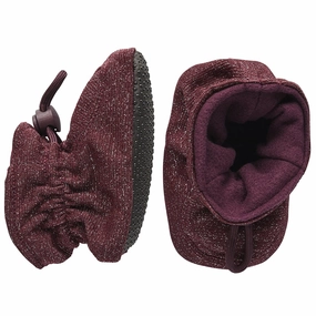 Effortless Gear Melton Bordeaux Glitter Tekstil Hjemmesko