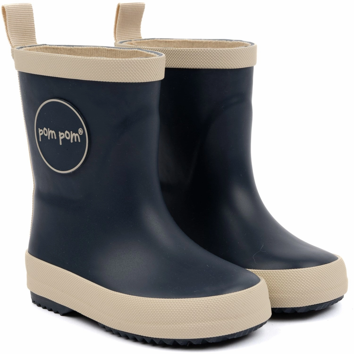 Life, Simplified Pom Pom Navy Gumboots? Solid