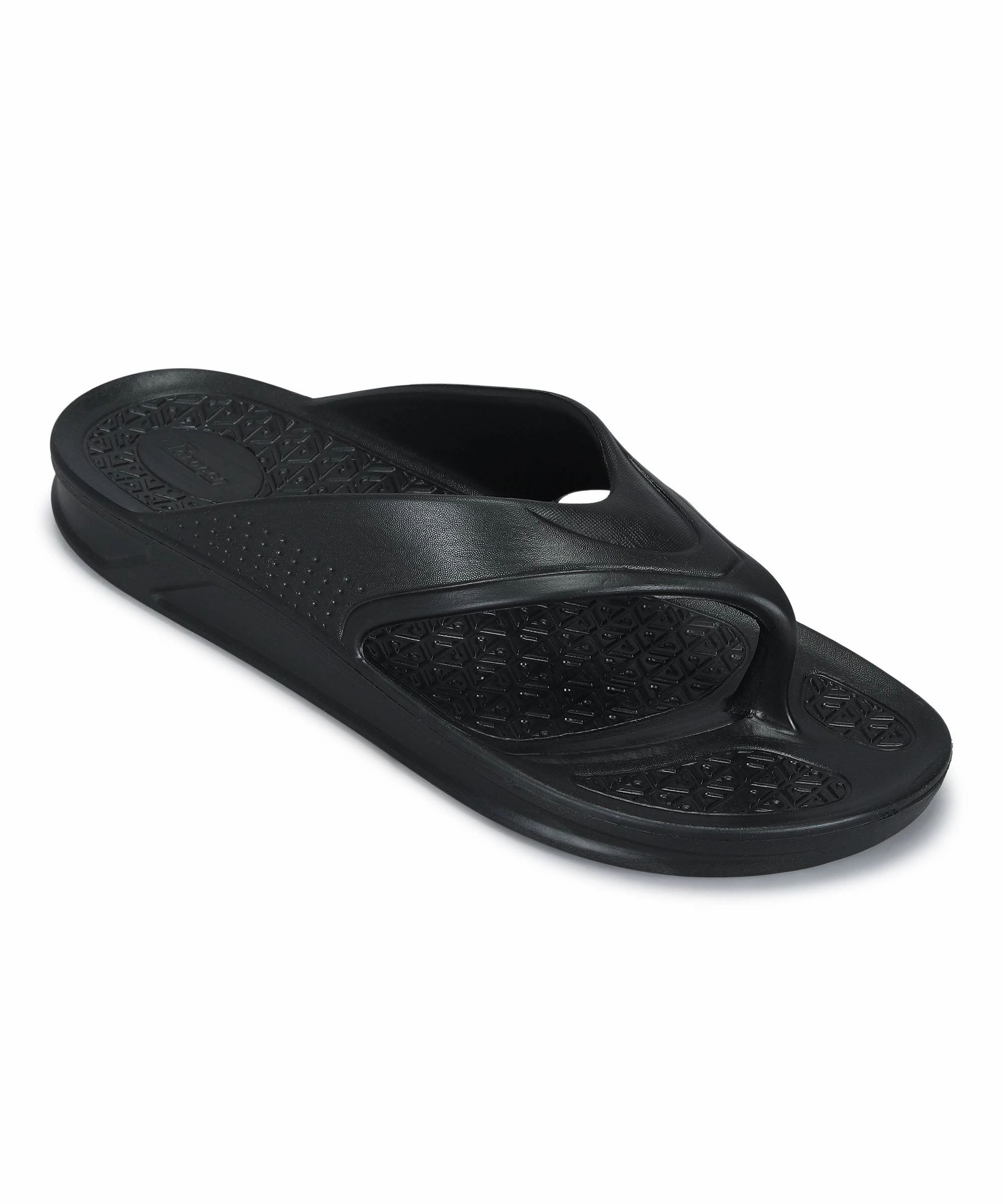 Paragon Men'S Black Slippers | Comfortable Everyday Use Slippers City Uniform Versatility Matters