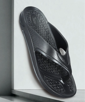 Paragon Men'S Black Slippers | Comfortable Everyday Use Slippers Optimized Outfitwear