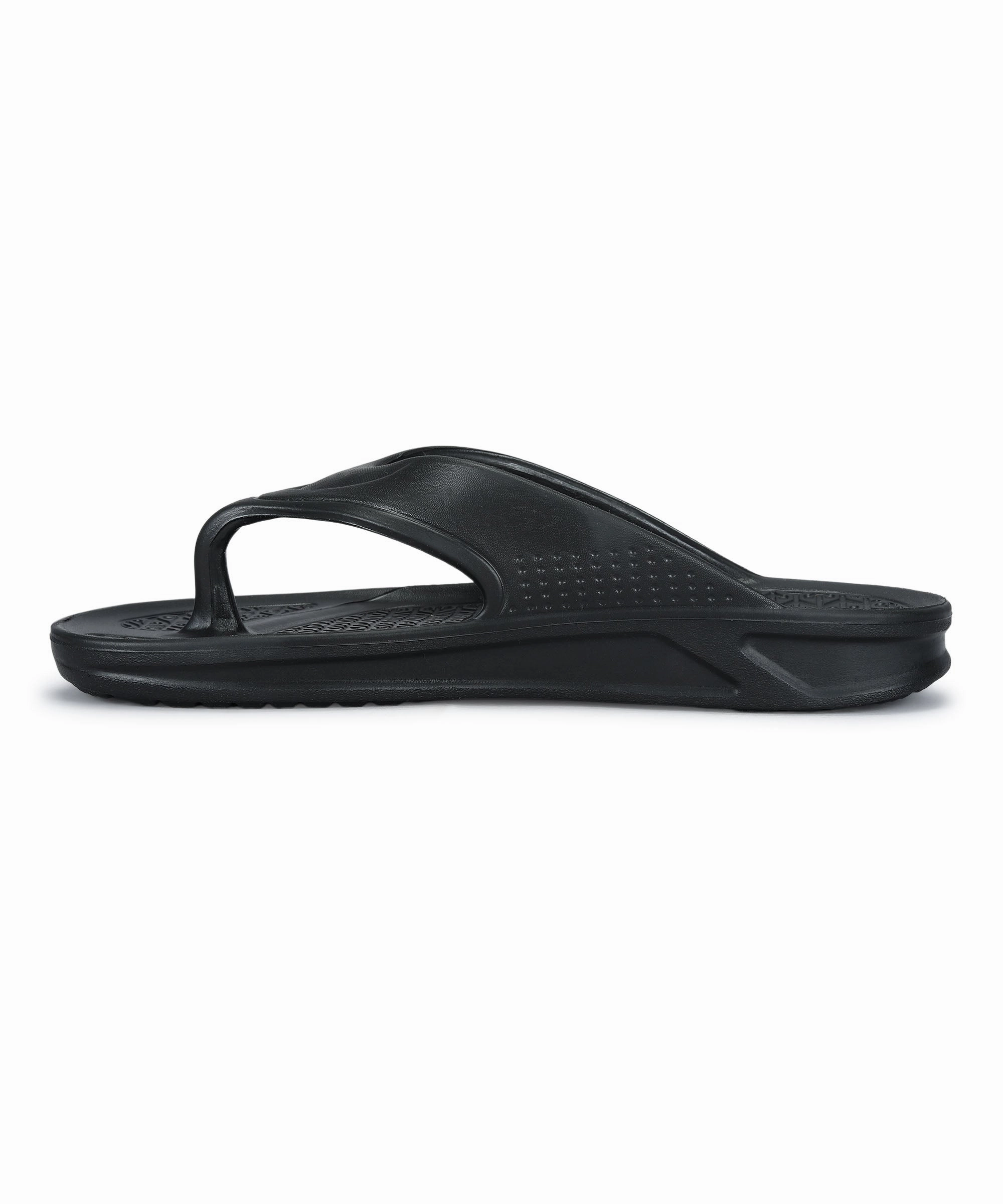 Paragon Men'S Black Slippers | Comfortable Everyday Use Slippers Vibe-Driven Gear