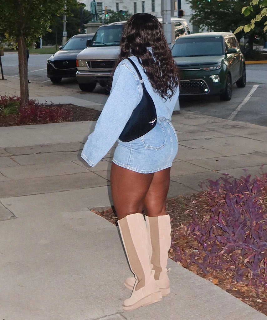 Made For Rhythm Eamon H2O Wide Calf Boots Almond Suede
