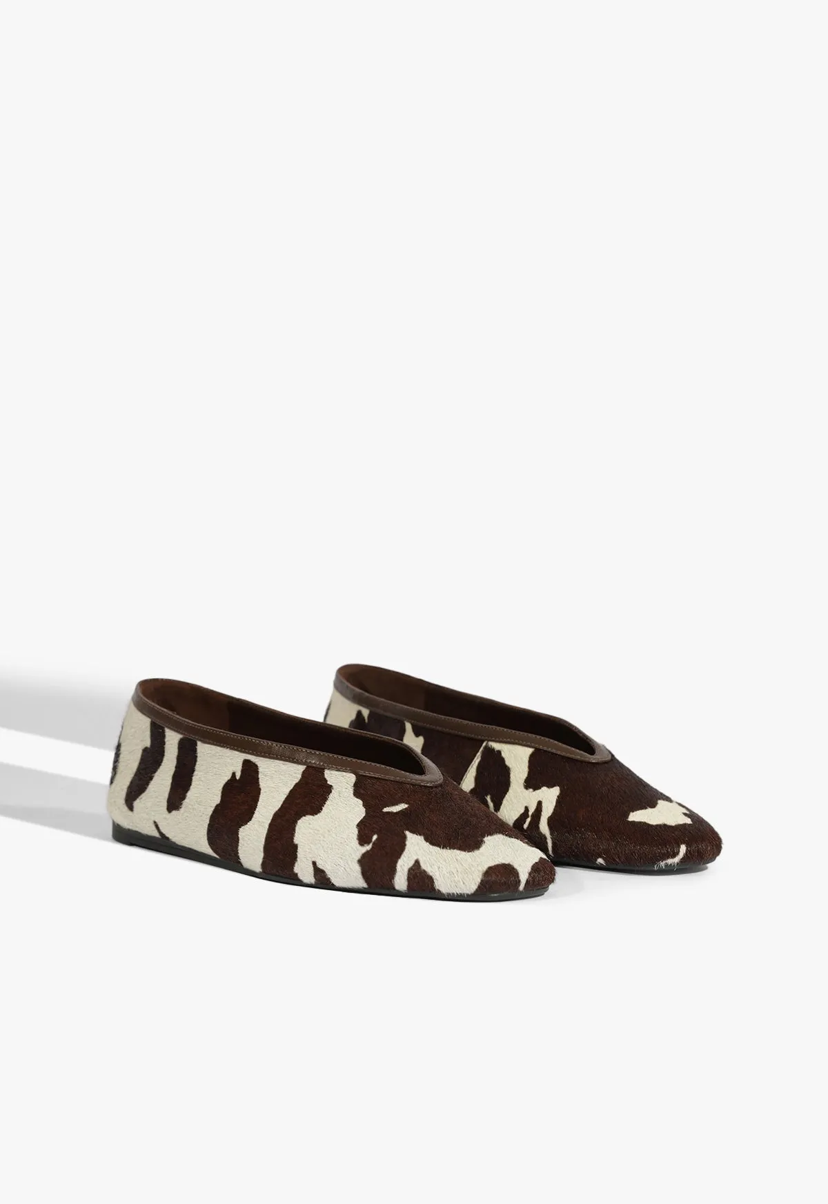 Courtney Hair Calf Flat Refined Streetwear